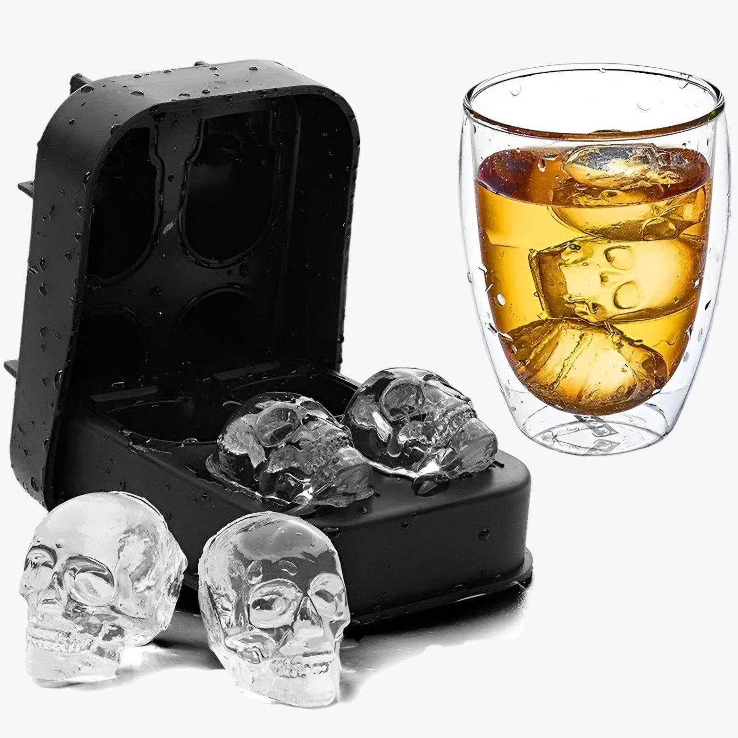 Dexie | Stampo per ghiaccio 3D a forma di teschio con imbuto per bevande e cocktail creativi - - Kitchen kitchen accessory kitchen tools - Concept Palermo