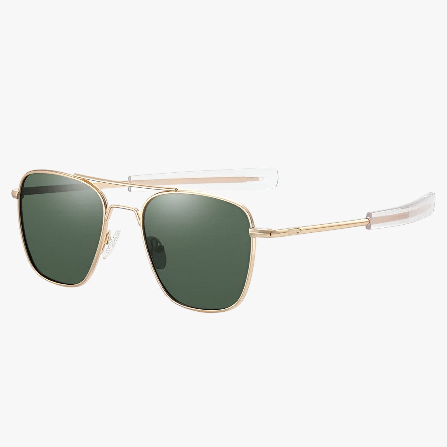 Max | Occhiali da sole vintage in metallo leggero - Verde Oro Polarizzato - Fashion Sunglasses mens sunglasses Sunglasses - Concept Palermo