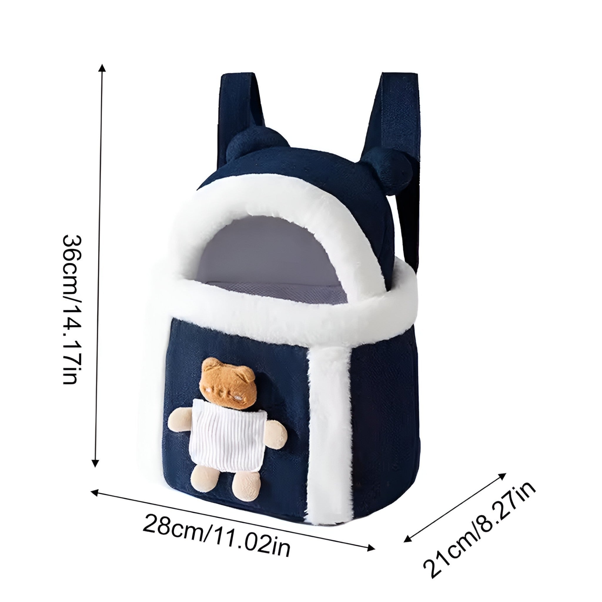 Milo | Borsa per gatti in peluche caldo - Comoda e sicura per viaggiare - - - Concept Palermo