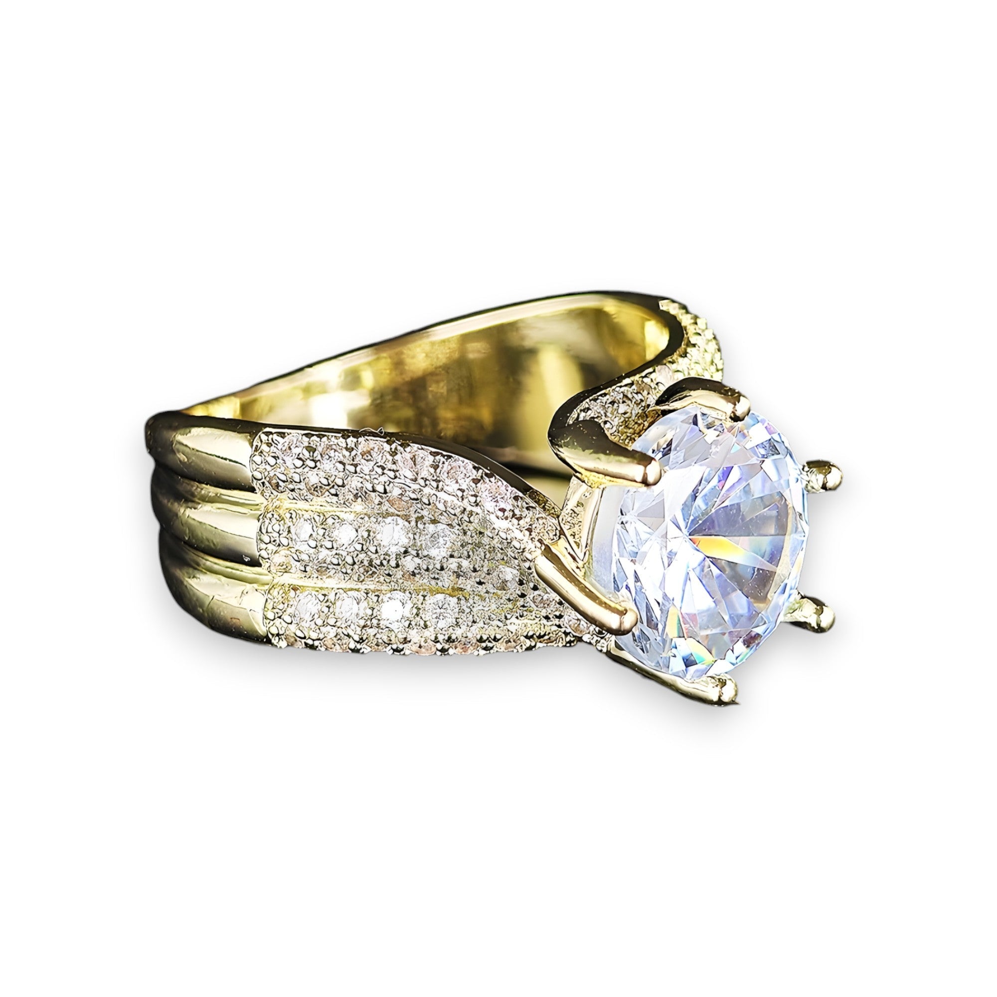 Gisele | Elegante Crystal Glow: Anello di lusso per donne - oro - Accessories Jewelry Rings - Concept Palermo