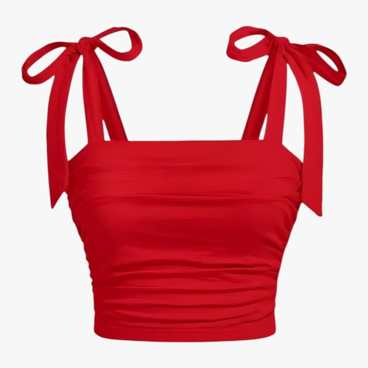 Talia | Top corto senza spalle rosa - Rosso - - Concept Palermo