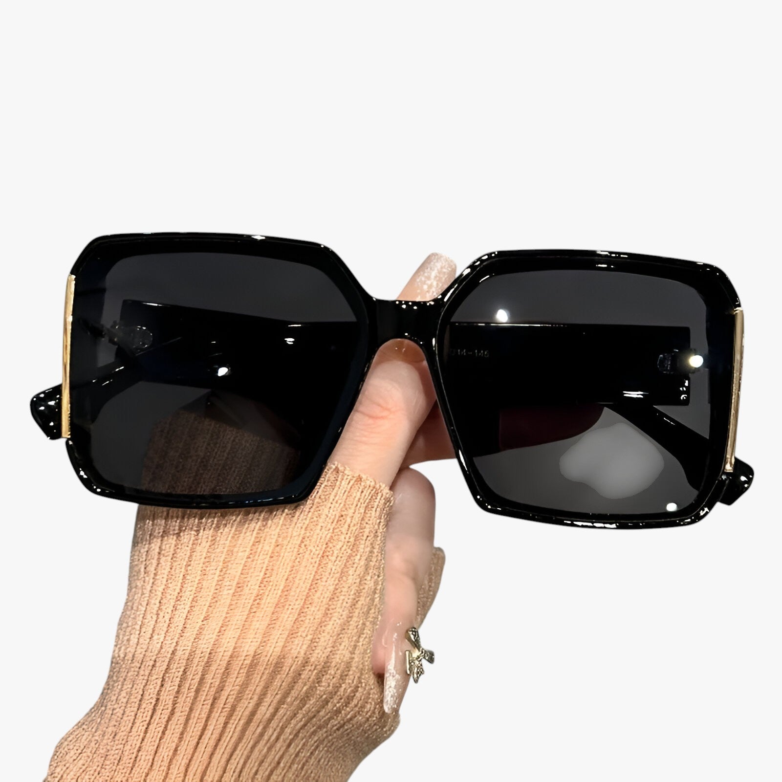 Lainey | Occhiali da sole oversize con lenti sfumate per look estivi alla moda - Nero - Fashion Sunglasses Sunglasses - Concept Palermo