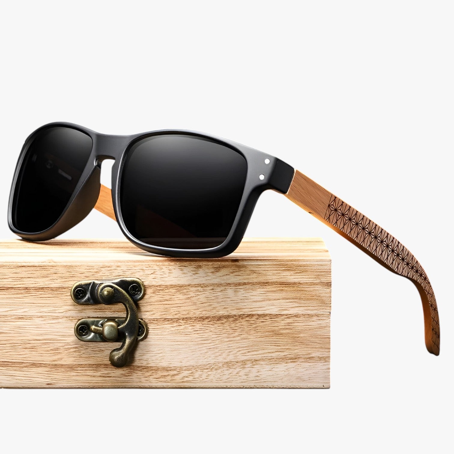 Arjun | Midnite Star Occhiali da sole in legno – Protezione UV elegante per uomini - - mens sunglasses Sunglasses - Concept Palermo