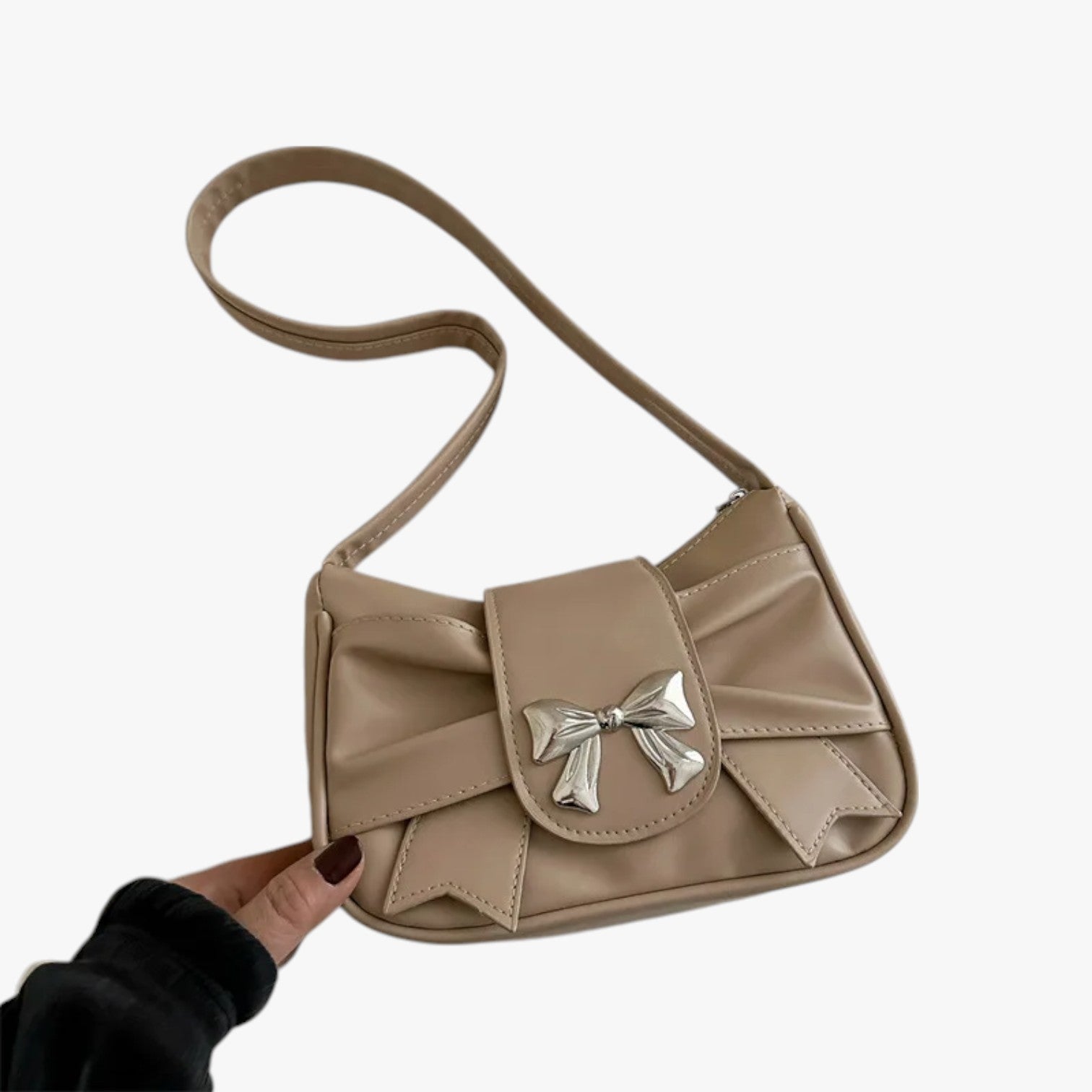 Alilie | Pochette elegante da donna – Borsa compatta ed elegante - Khaki - Bags Shoulder Bags Women's shoulder bag - Concept Palermo