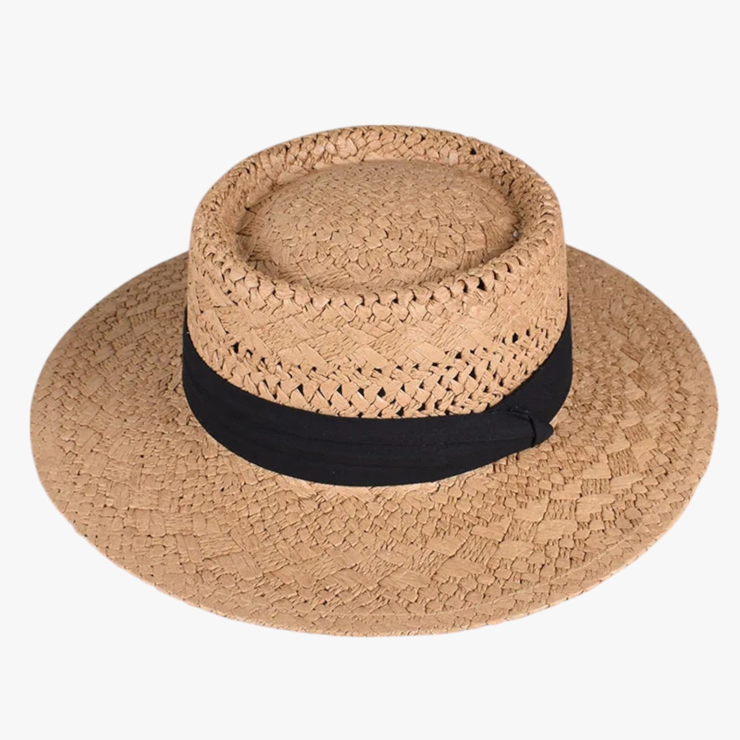 Edith | Cappello estivo a tesa larga - Cachi-Nero Circa 56-58cm - hat Hat for girls summer hat Sun Hats women hat - Concept Palermo