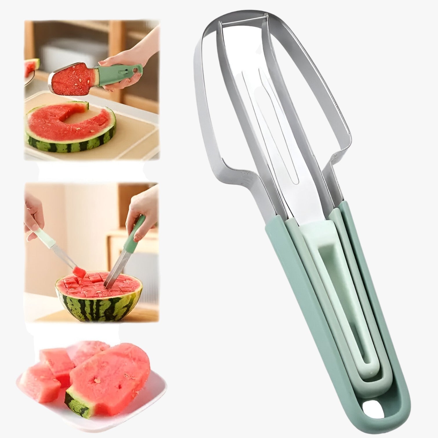 Yukon | 3 in 1 Tagliaverdura di Anguria - Taglia, Raccogli e Servi Senza Problemi - - cucina - Concept Palermo