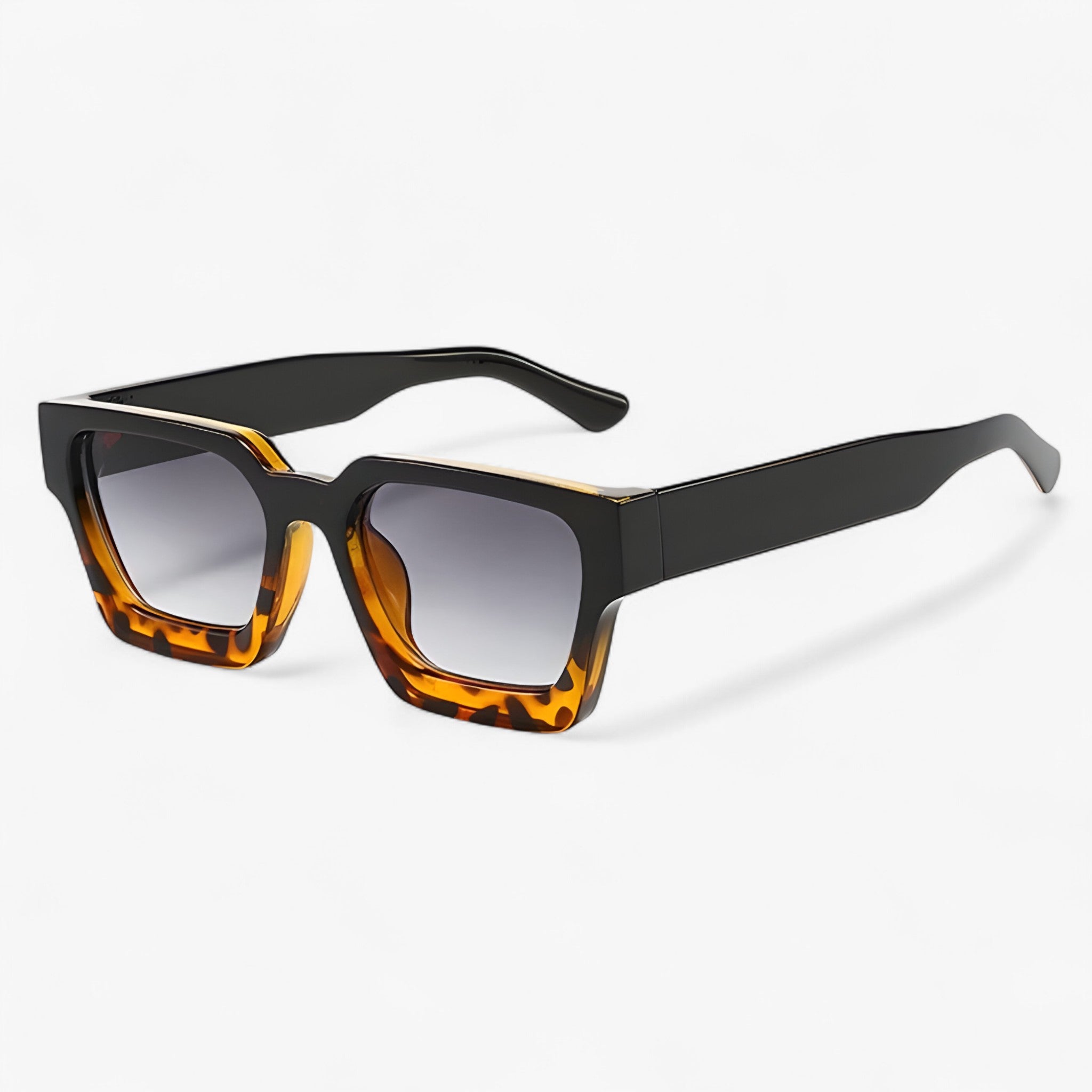Otis | Occhiali da sole quadrati retrò da uomo - Nero Leopardo Grigio - Fashion Sunglasses men sunglasses polarized mens sunglasses Polarized man sunglasses Sunglasses sunglasses polarized men - Concept Palermo