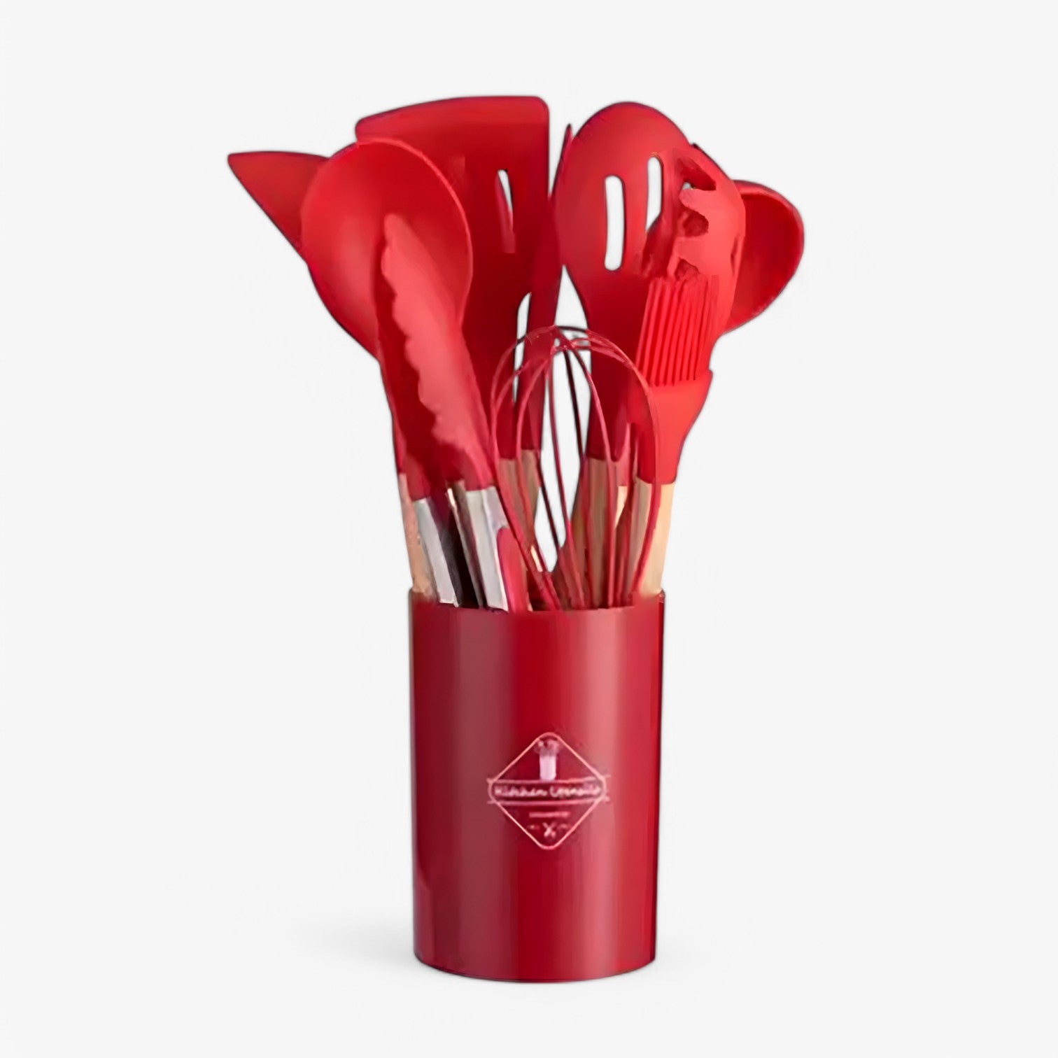 Triana | Set di accessori da cucina in silicone – resistente al calore, antiaderente e durevole - Rosso 12Pezzi - Kitchen kitchen accessory kitchen tools - Concept Palermo