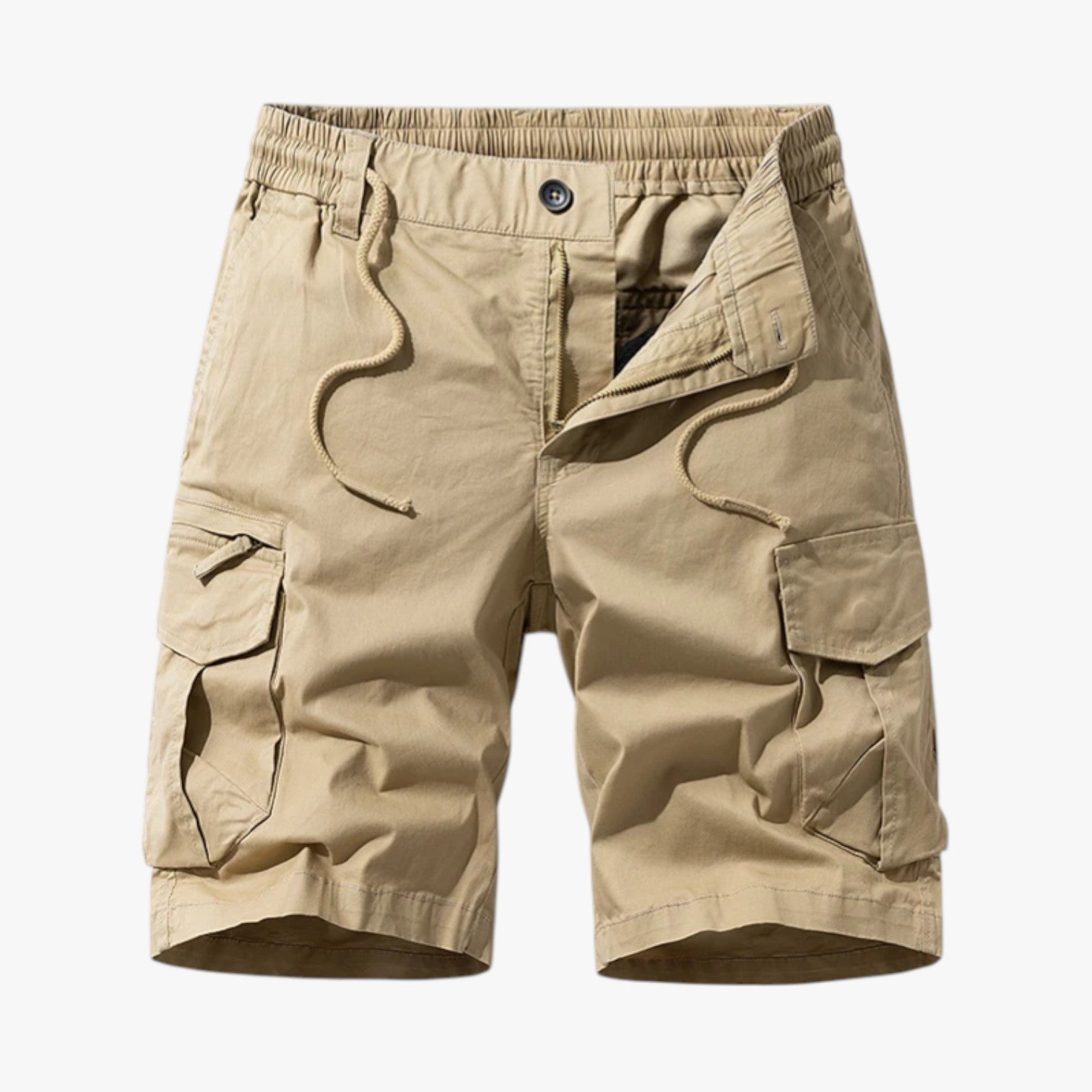 Russel | Bermuda cargo da uomo - Comfort estivo con pratiche tasche - Khaki - Herren Shorts komfortable Shorts shorts for men Summer shorts - Concept Palermo