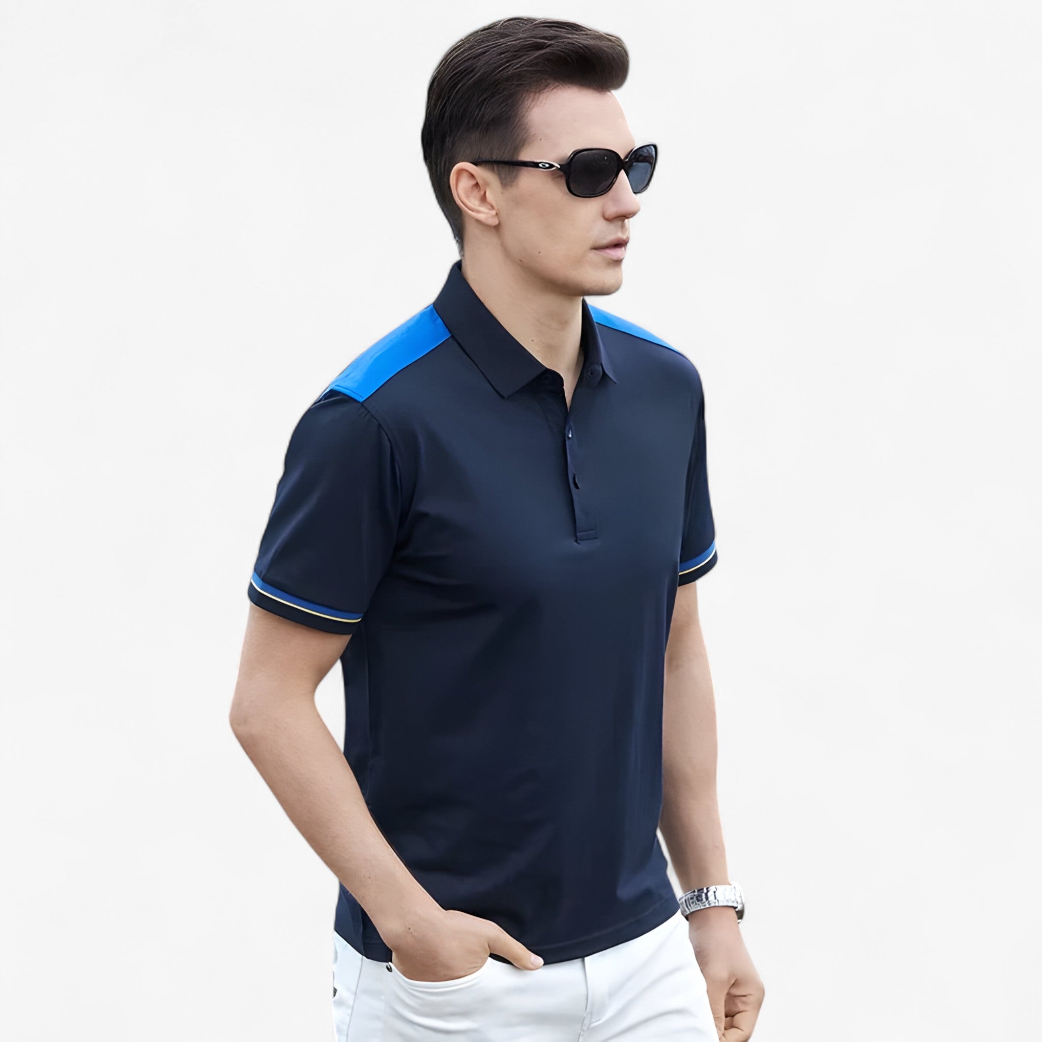 Theo | Polo casual da uomo - Design sportivo con spalle a contrasto - - cotton polo shirt men's polo men's polo shirt Shirts und Polos - Concept Palermo