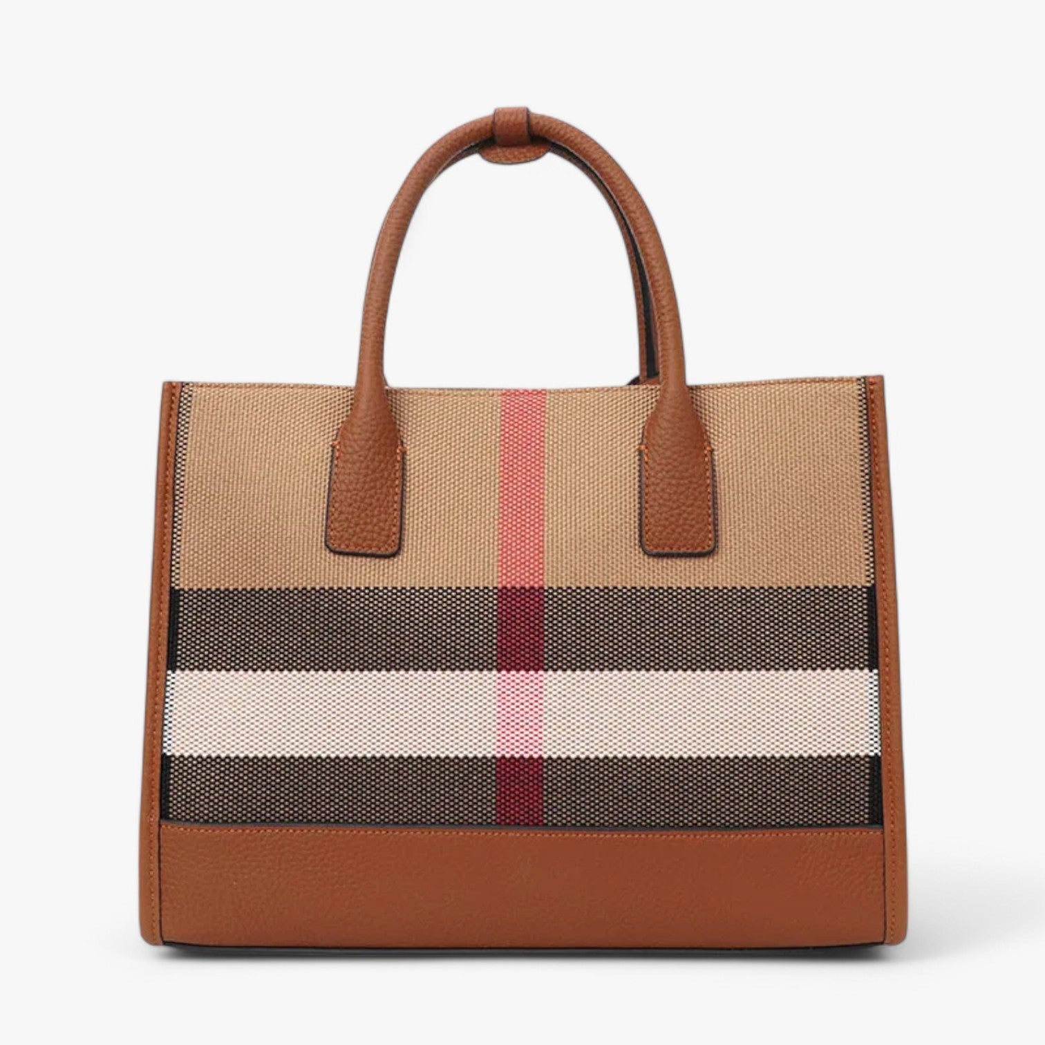 Stella | Elegante Borsa in Canvas a Righe - Spaziosa e Versatile - Caramello - bag Handbag women bag - Concept Palermo