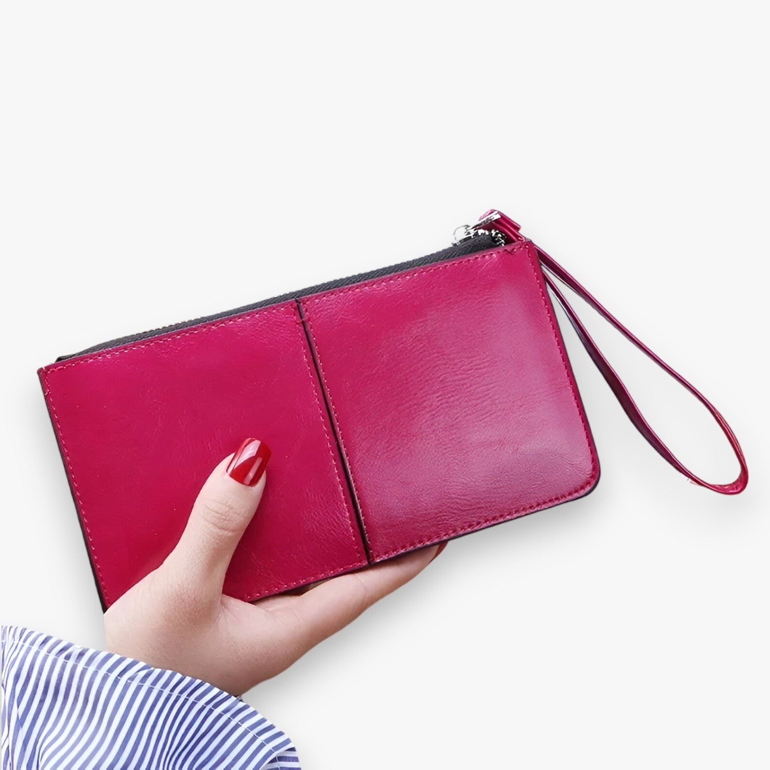 Darya | Borsa Vintage in PU Pelle – Grande Capacità e Stile Elegante per Donne - rosso rosa - accessories women wallet womens wallet - Concept Palermo