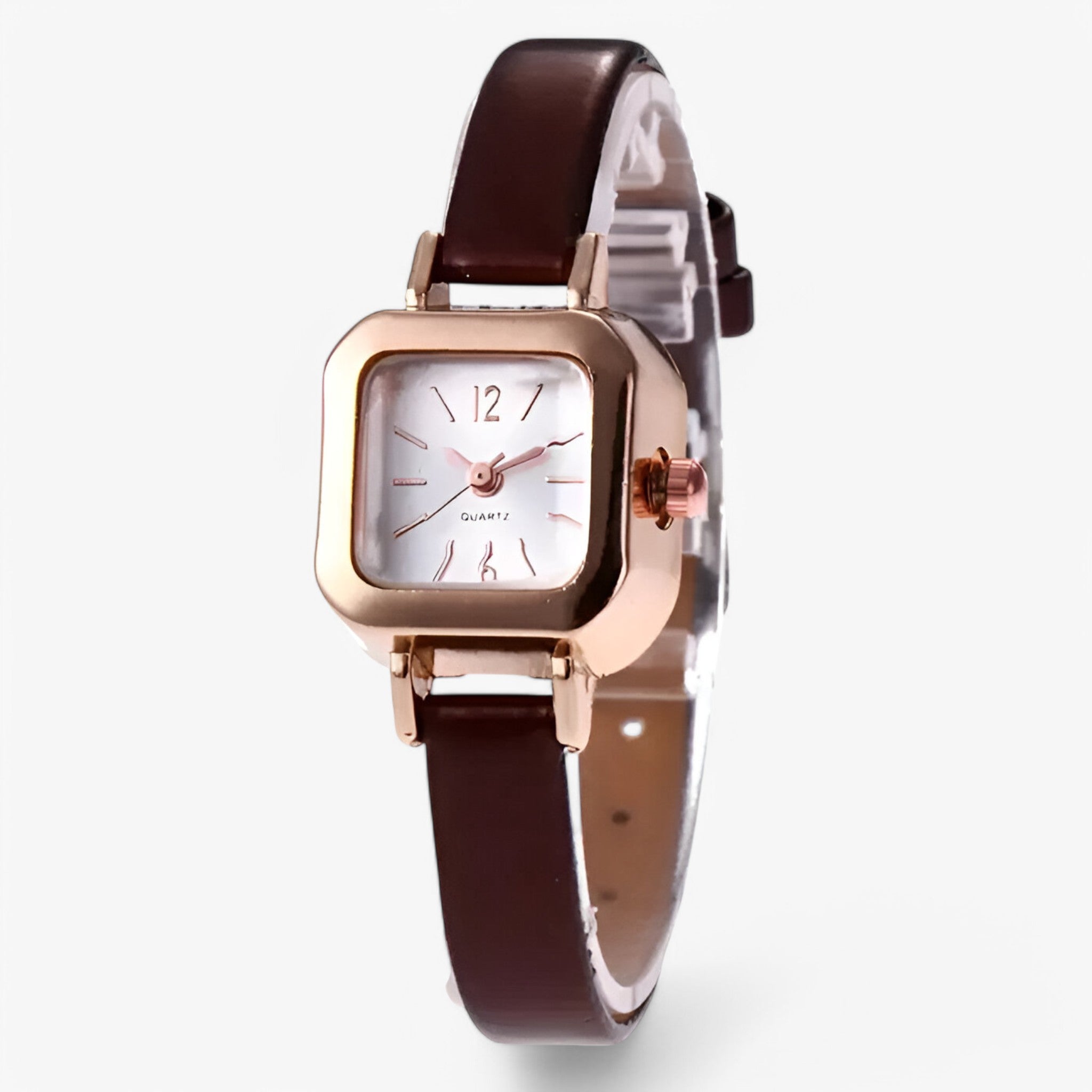 Portia | Orologio vintage elegante in pelle - Marrone - watch for women - Concept Palermo