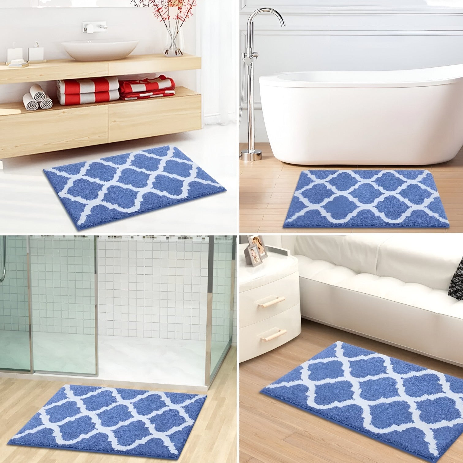 Corina | Tappetino da bagno di lusso – Morbido, assorbente e confortevole con antiscivolo - - bathroom - Concept Palermo
