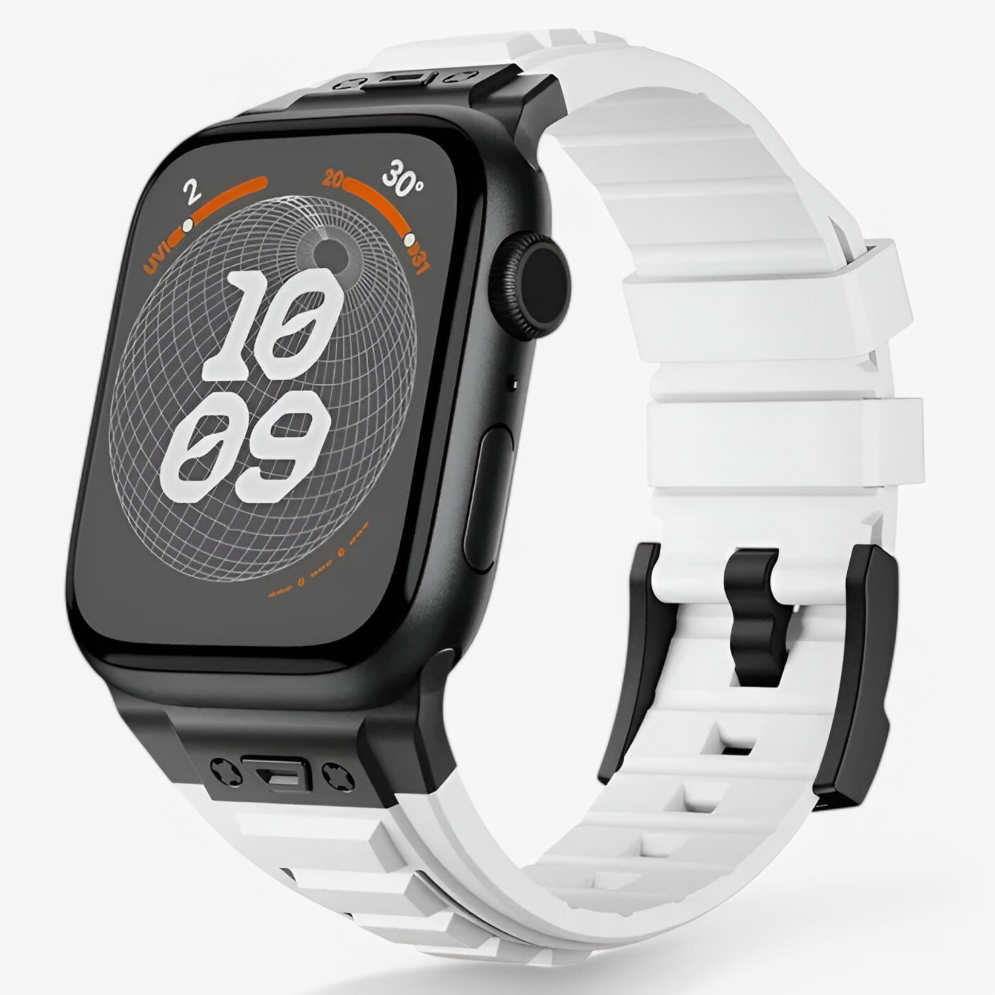 Alex | Cinturino Sportivo in Silicone per Apple Watch - nero bianco - - Concept Palermo
