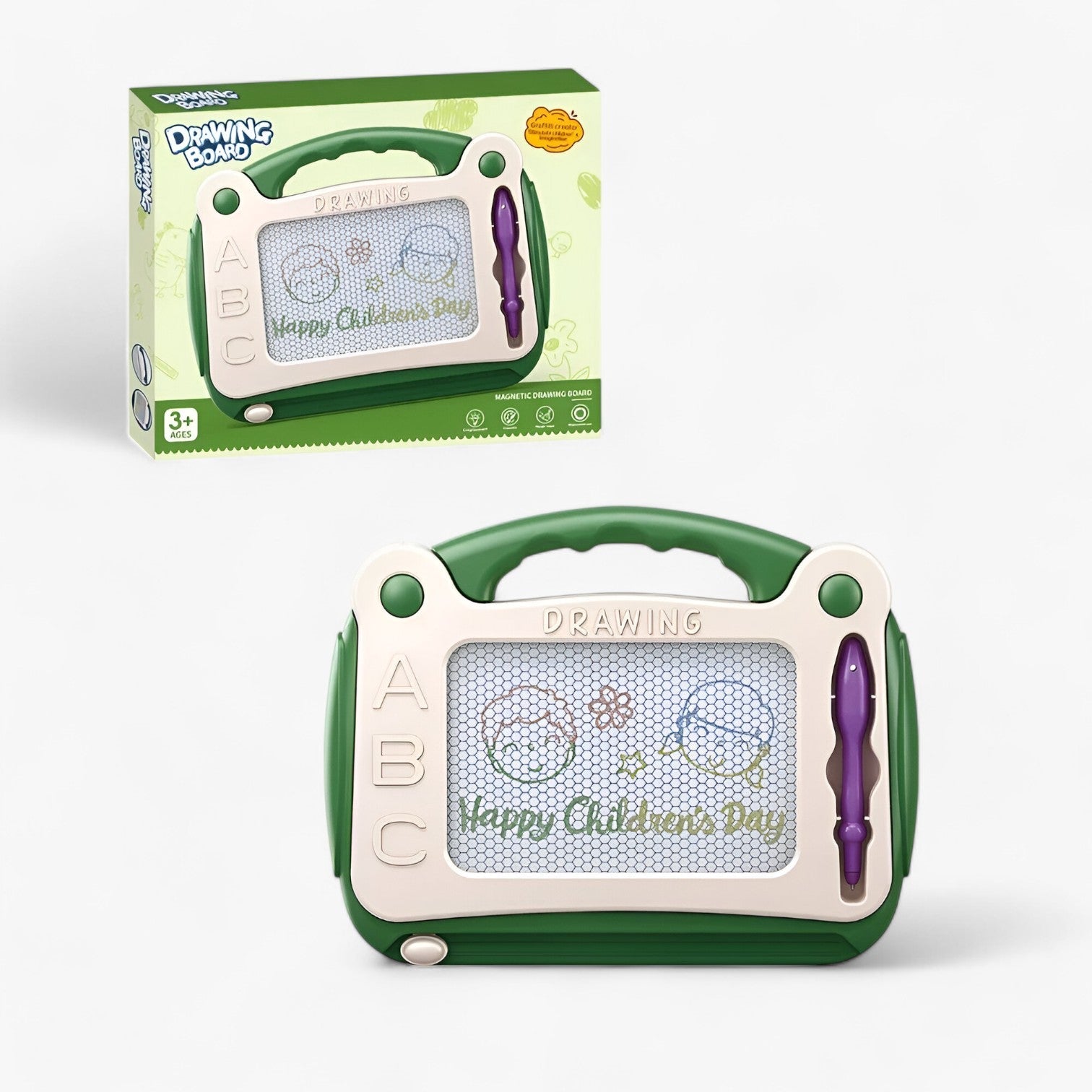 Luca | Tavoletta Magnetica da Disegno – Disegno Creativo ed Educativo - Piccolo-Verde - toys toys for kids - Concept Palermo