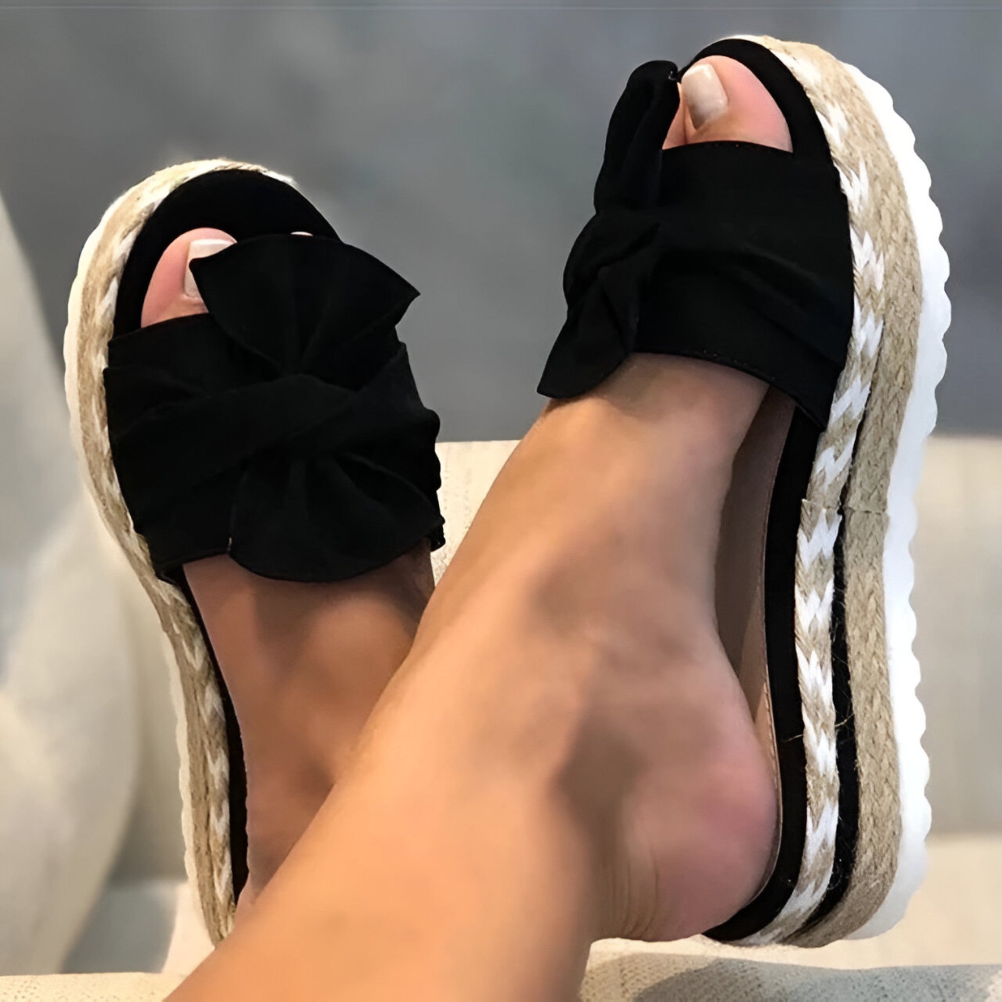 Sarah - Sandali Rosa Pastello da Donna - Nero - comfy sandals fashion sandals must-have sandals sandals - Concept Palermo