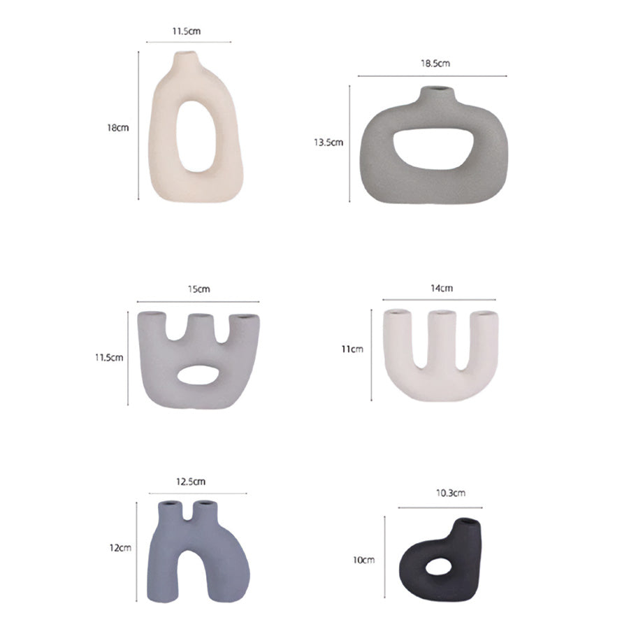 Vasi in ceramica opaca sofisticati | Decorazioni da tavolo senza tempo e stilose - - Decor Flowerpots Vases - Concept Palermo