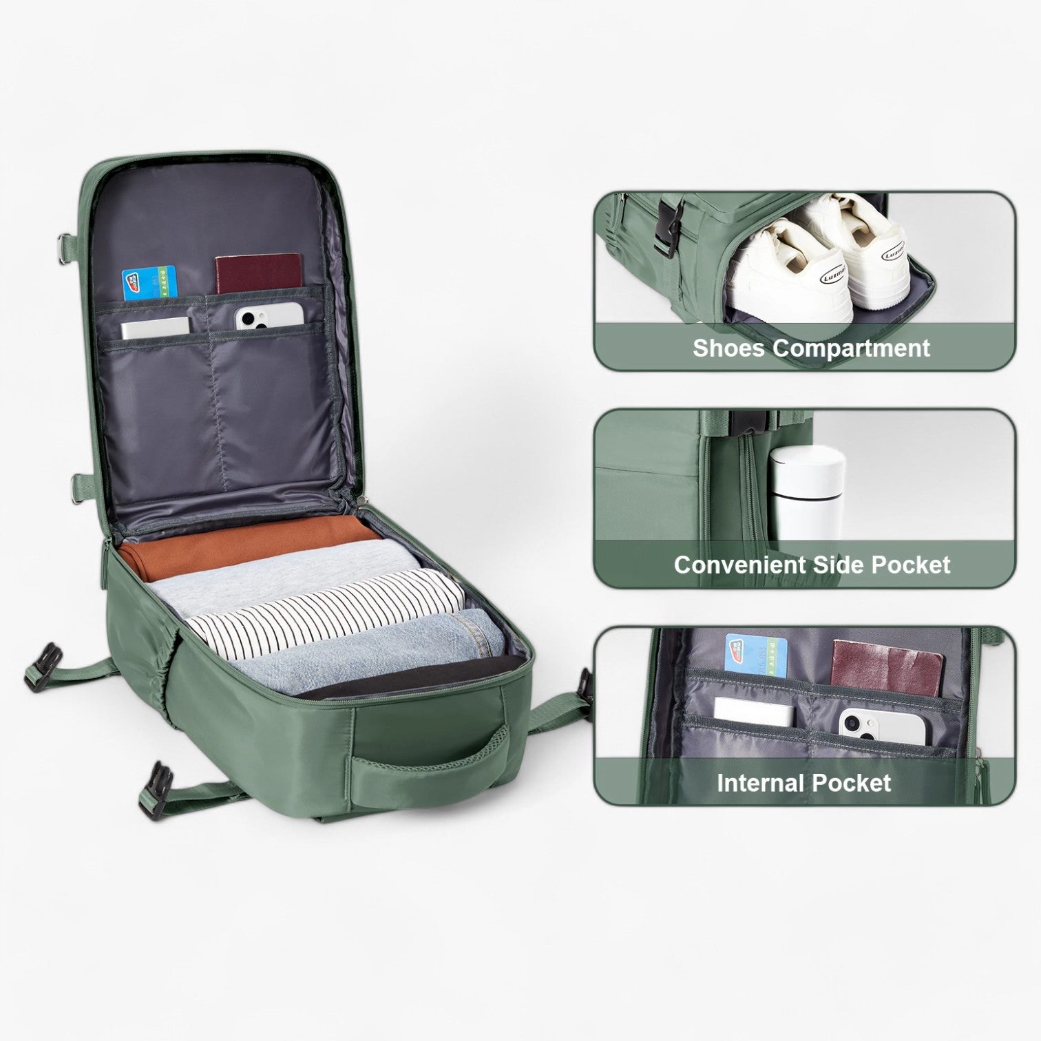 Hampus | Zaino Compatto da Cabina - Pratico e Stiloso - - bag mens bag travel bag - Concept Palermo