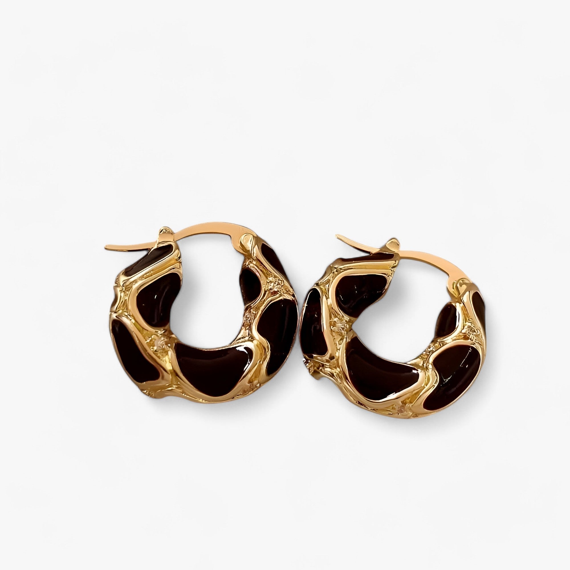 Micah| Orecchini a cerchio con smalto vintage - Lusso di tendenza - Buio MULTI - Earrings Gift Gifts for women WOMEN - Concept Palermo