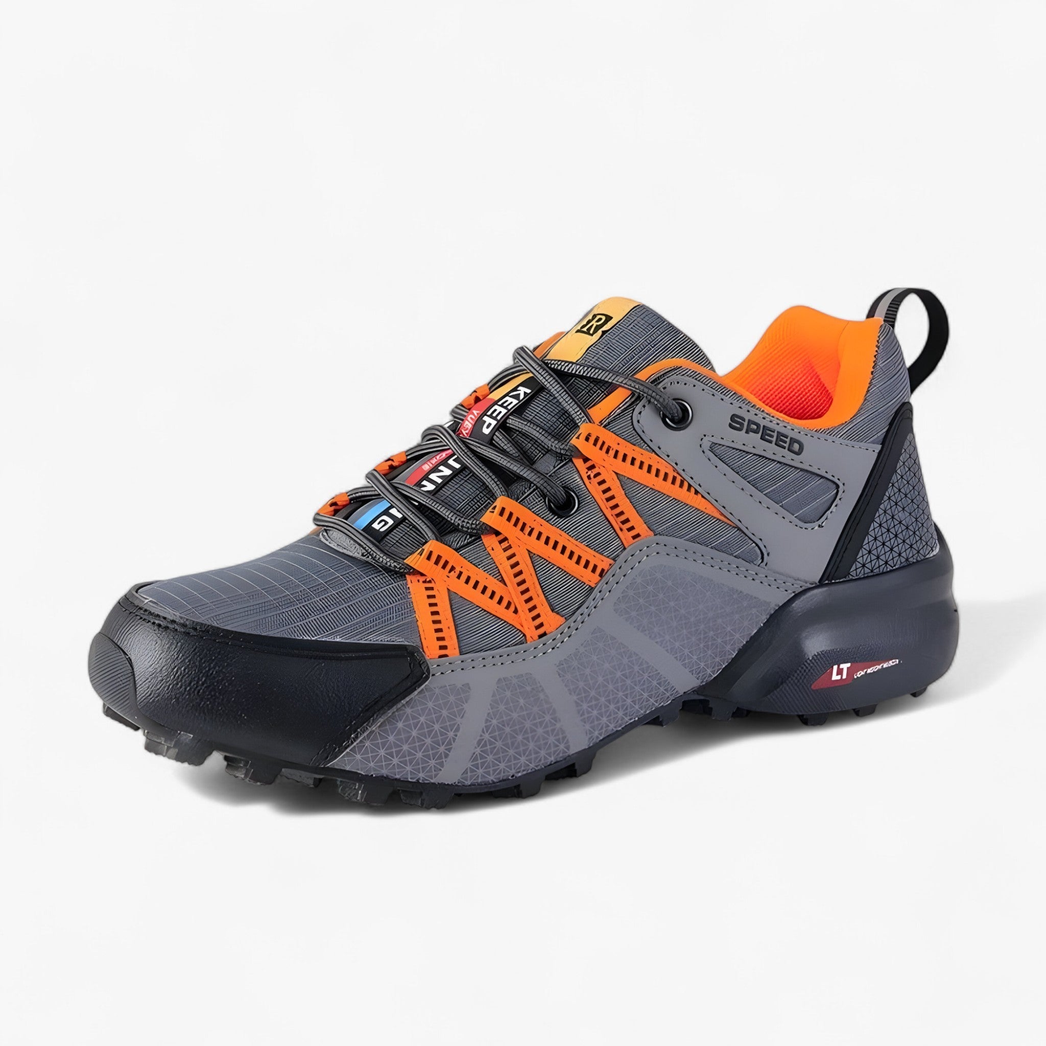 Scarpe da trekking impermeabili da uomo con suola antiscivolo - Grigio arancione - hiking shoes Men's Shoes shoes - Concept Palermo