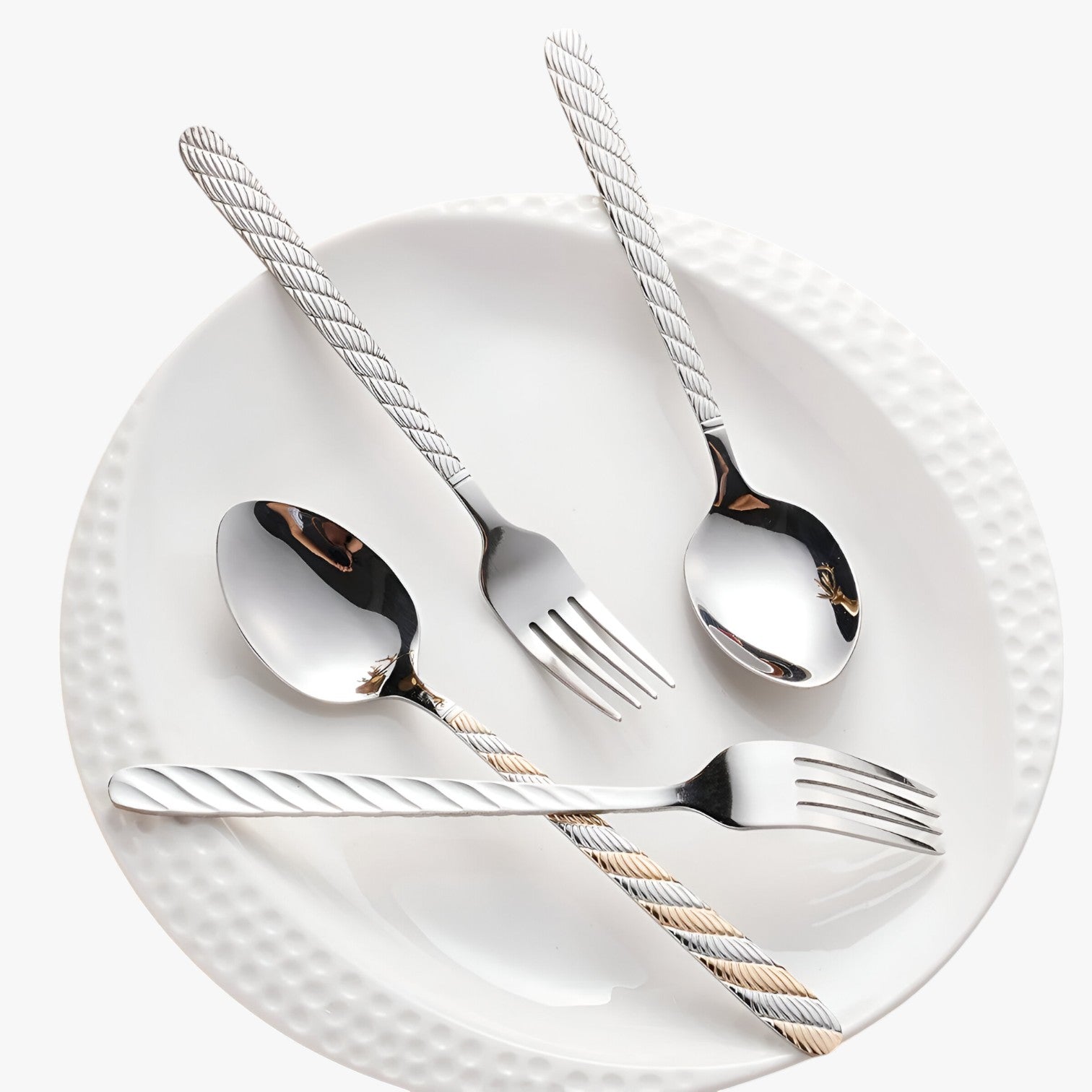 Haley | Set di posate intrecciate in acciaio inox - - Kitchen kitchen utensil - Concept Palermo