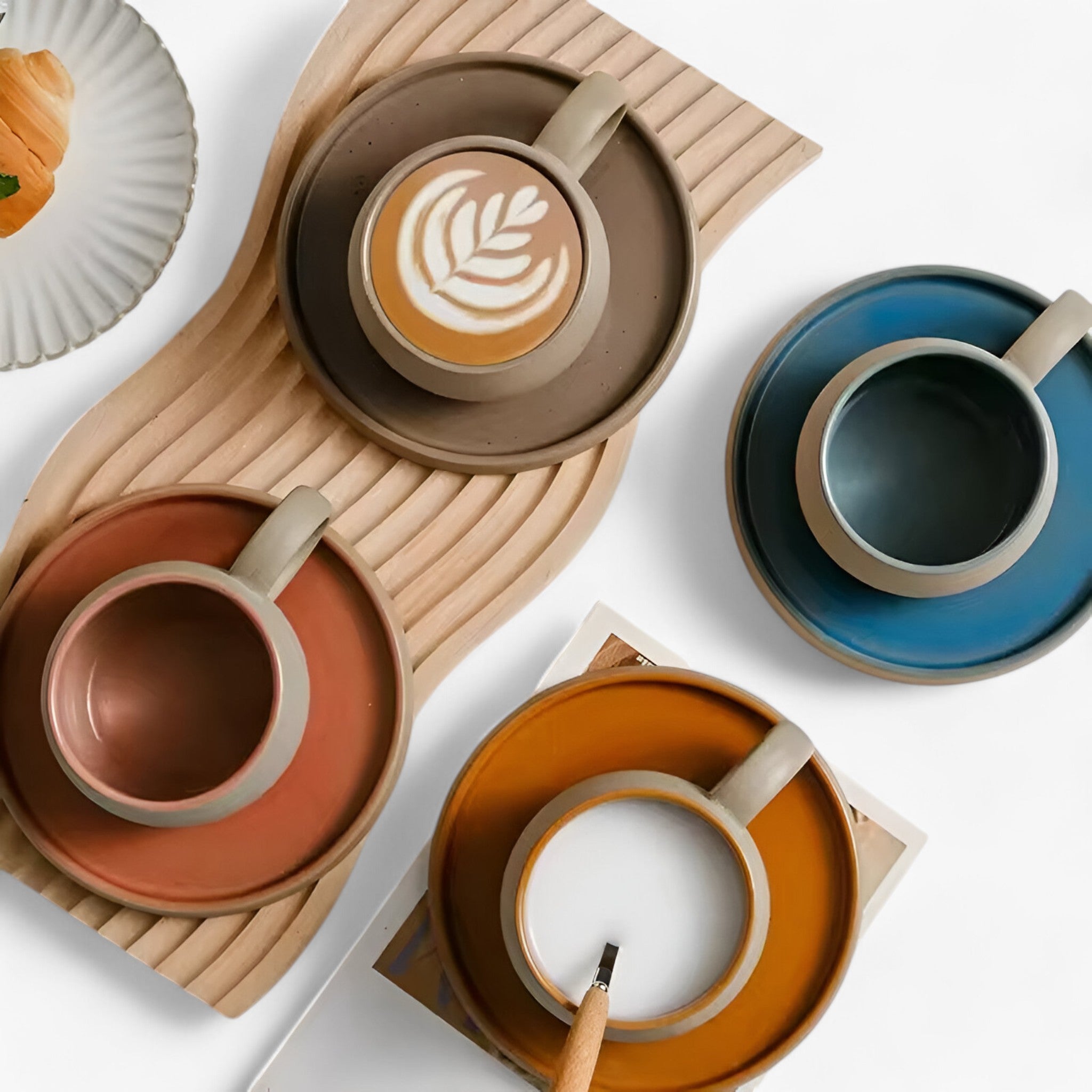 Sora | Set da caffè espresso giapponese minimalista con tazza e piattino - - - Concept Palermo