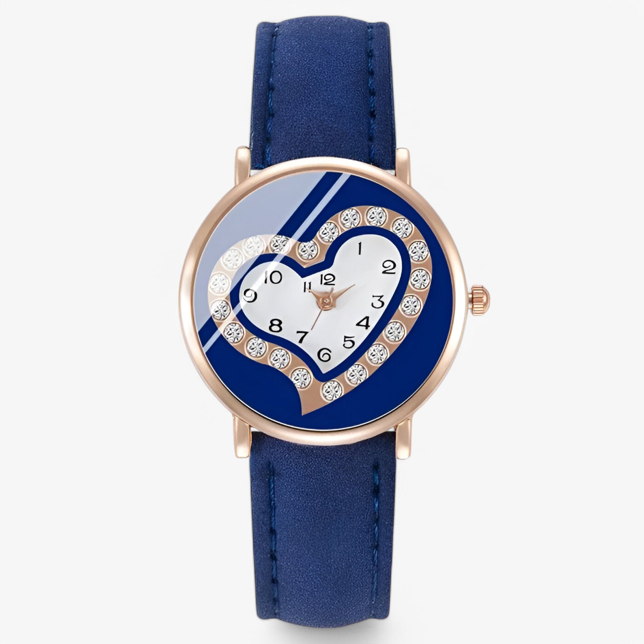 Alina | Orologio da donna analogico con cinturino in pelle e stile raffinato - Blu - - Concept Palermo