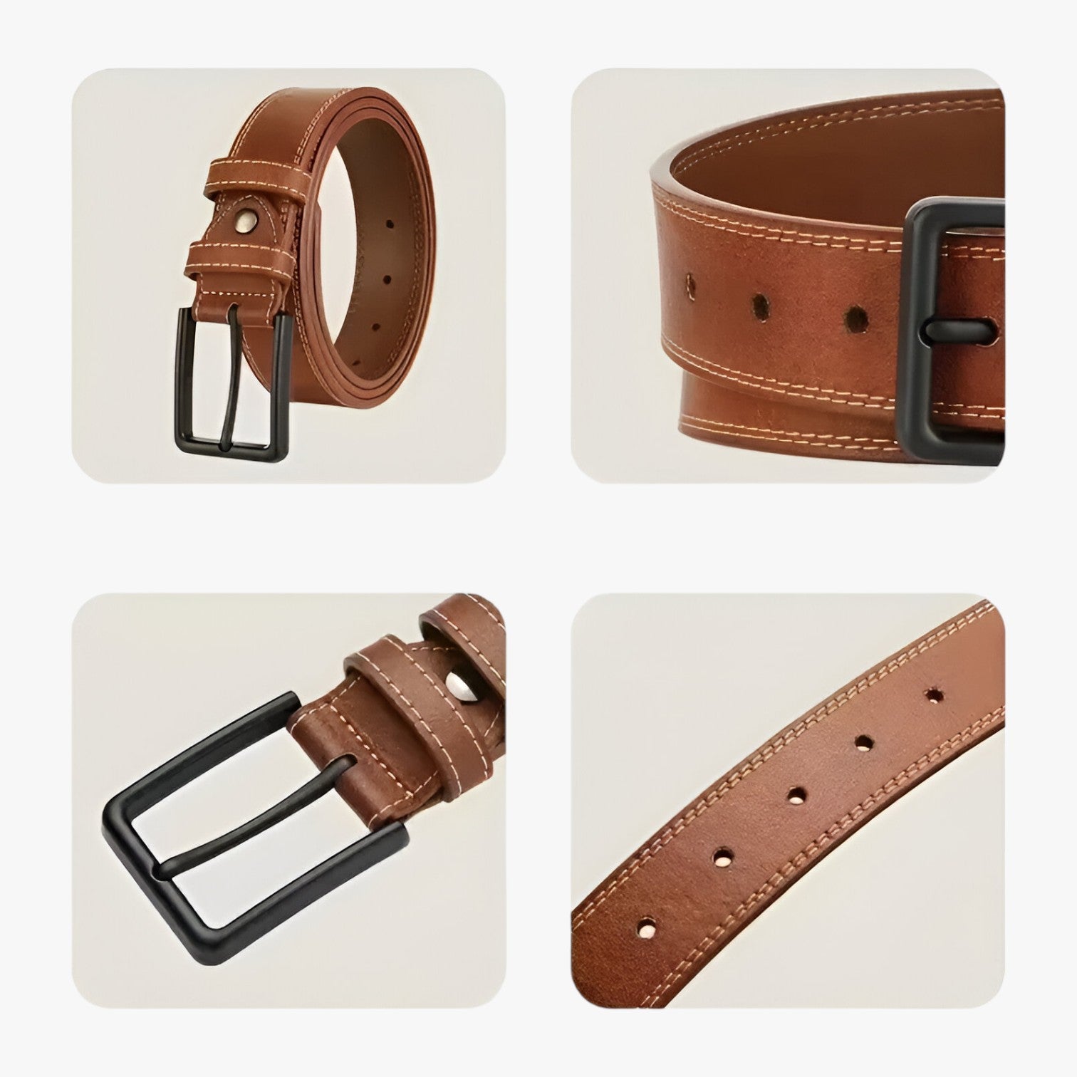 River | Cintura Elegante in Pelle per Ogni Giorno - - Belts belts for men Mens belt - Concept Palermo