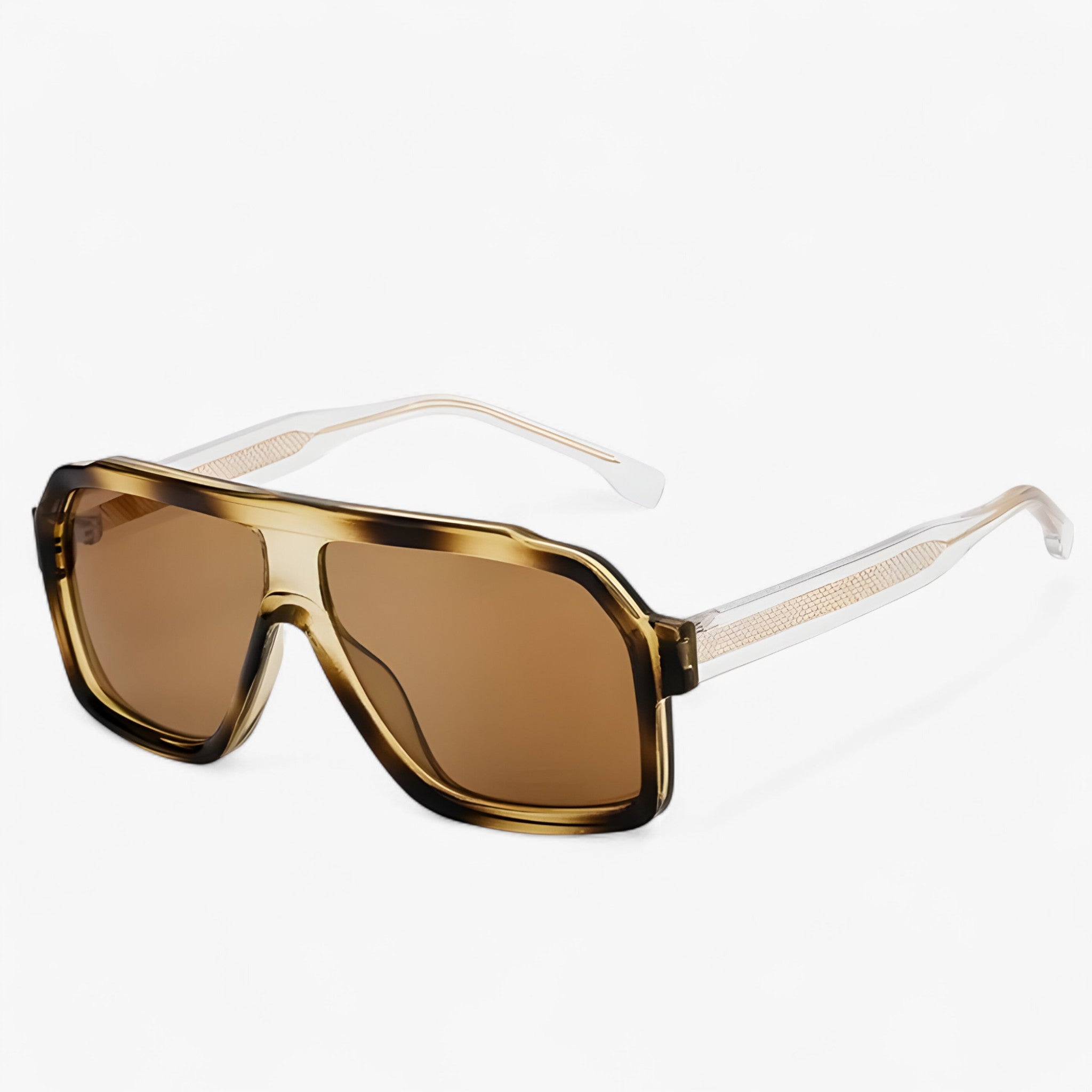 Viggo | Occhiali da sole punk oversize antivento - Giallo-Marrone - Fashion Sunglasses men sunglasses polarized mens sunglasses Polarized man sunglasses Sunglasses sunglasses polarized men - Concept Palermo