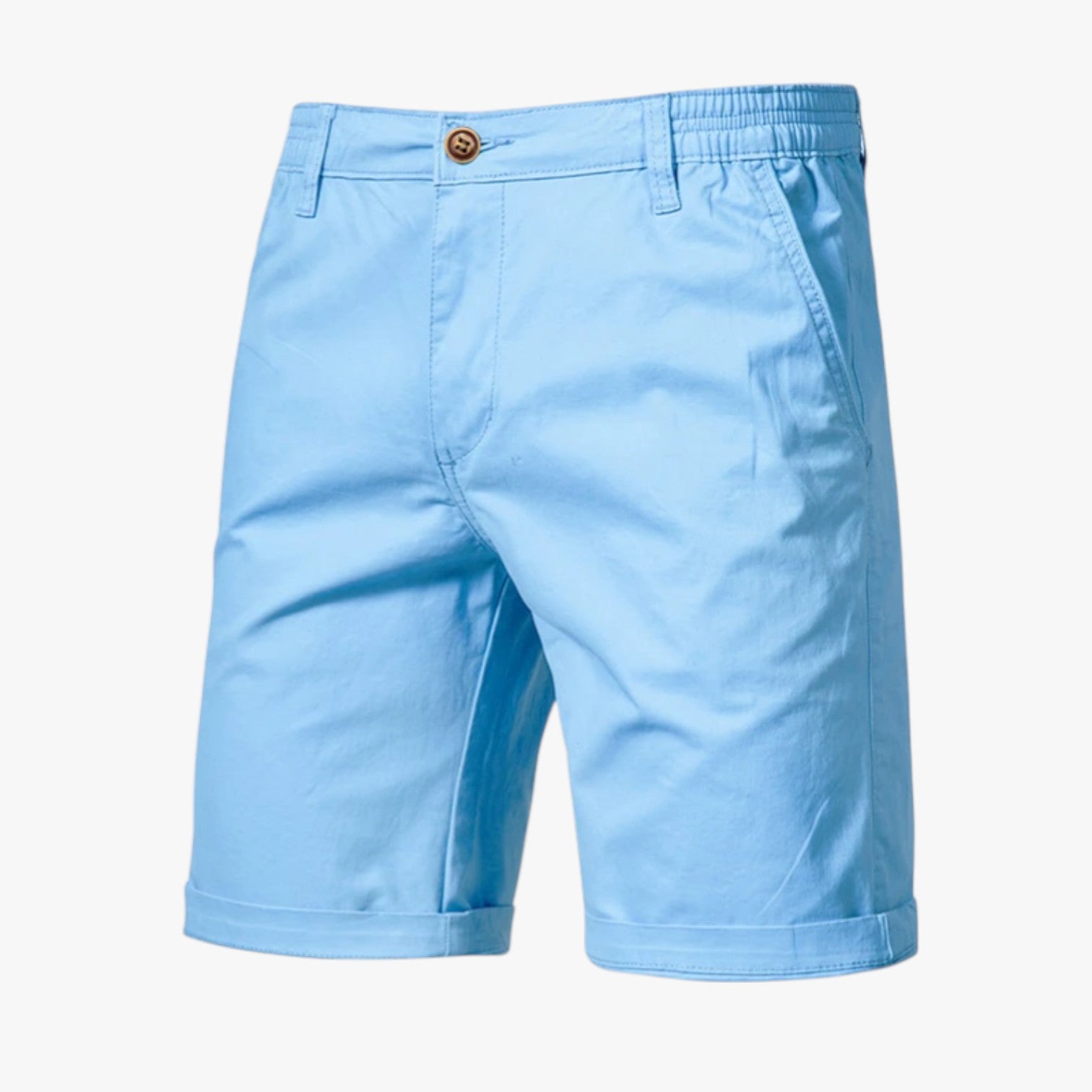Grant | Pantaloncini da uomo in cotone elasticizzato: comfort premium per il relax - Celeste - Herren Shorts komfortable Shorts shorts for men Summer shorts - Concept Palermo