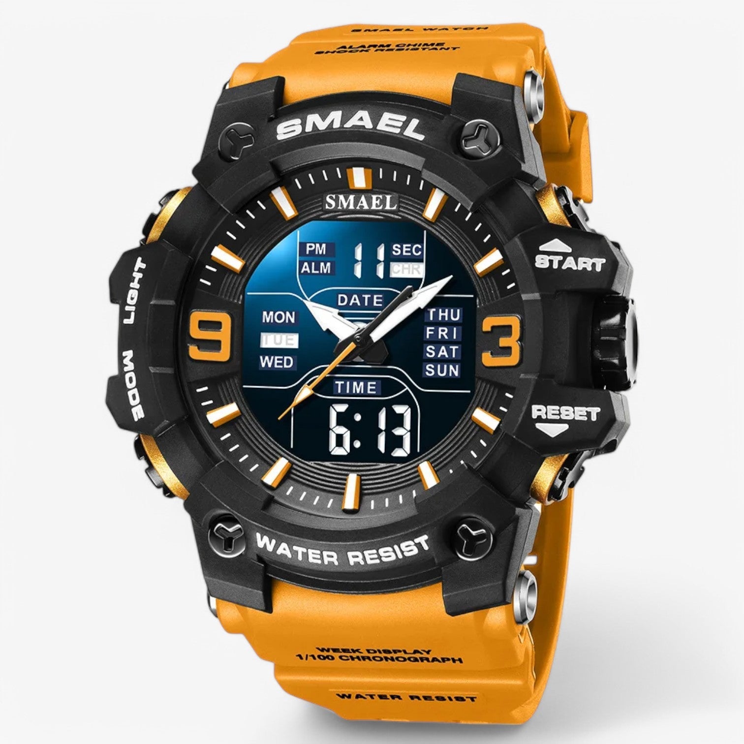 Janos | Orologio sportivo – display LED, impermeabile e doppia visualizzazione dell'orario - - mens accessory watch watch for men - Concept Palermo