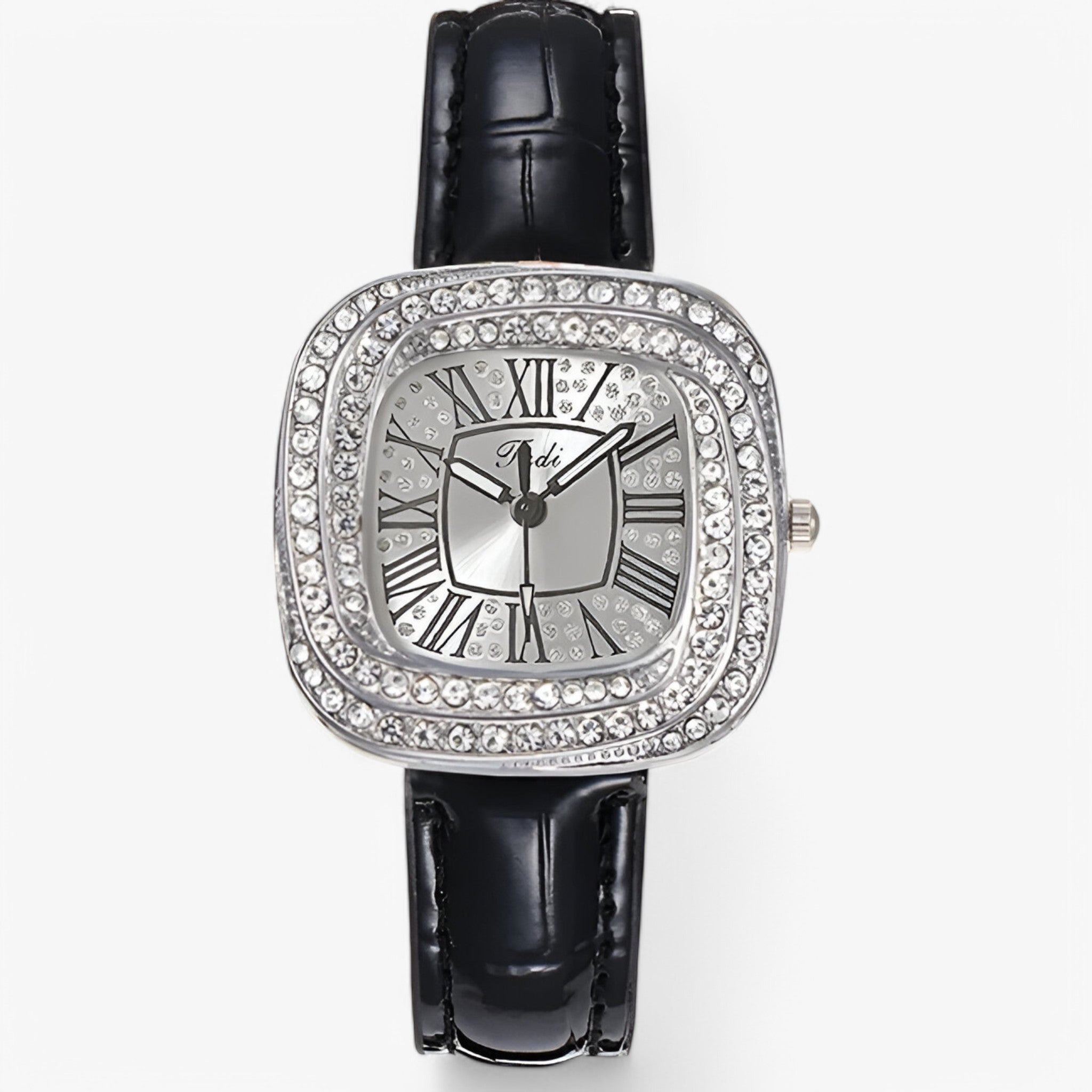 Stella – Orologio da Donna Elegante in Pelle Verde con Diamanti - Nera - female watch watch for women - Concept Palermo