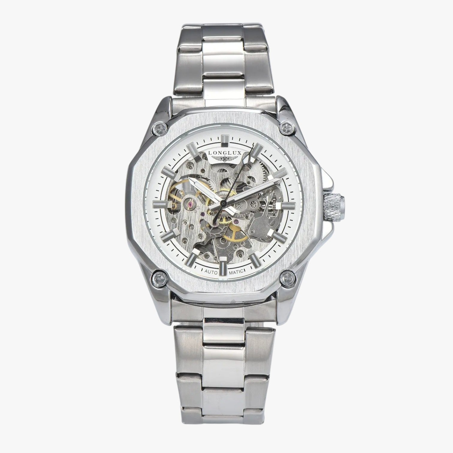 Niko | Orologio automatico scheletrato sportivo - Bianco Argenteo - watch watch for men watches WATCHES FOR MEN - Concept Palermo