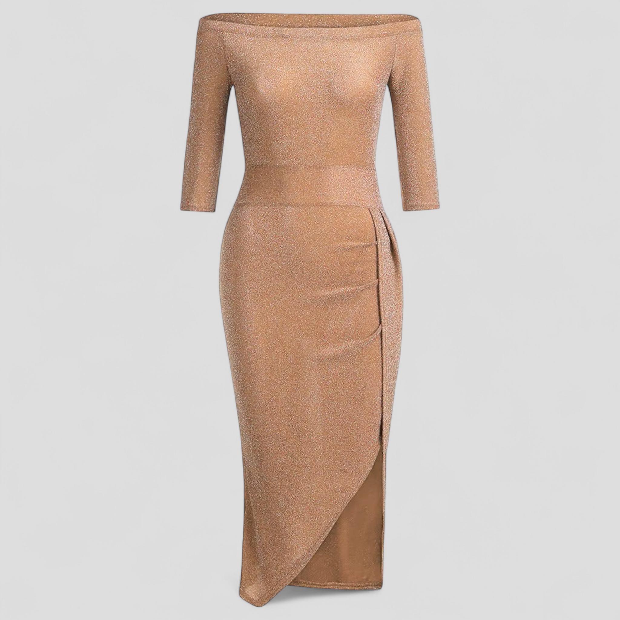 Alwinna - Abito elegante con spalle scoperte - Beige - - Concept Palermo