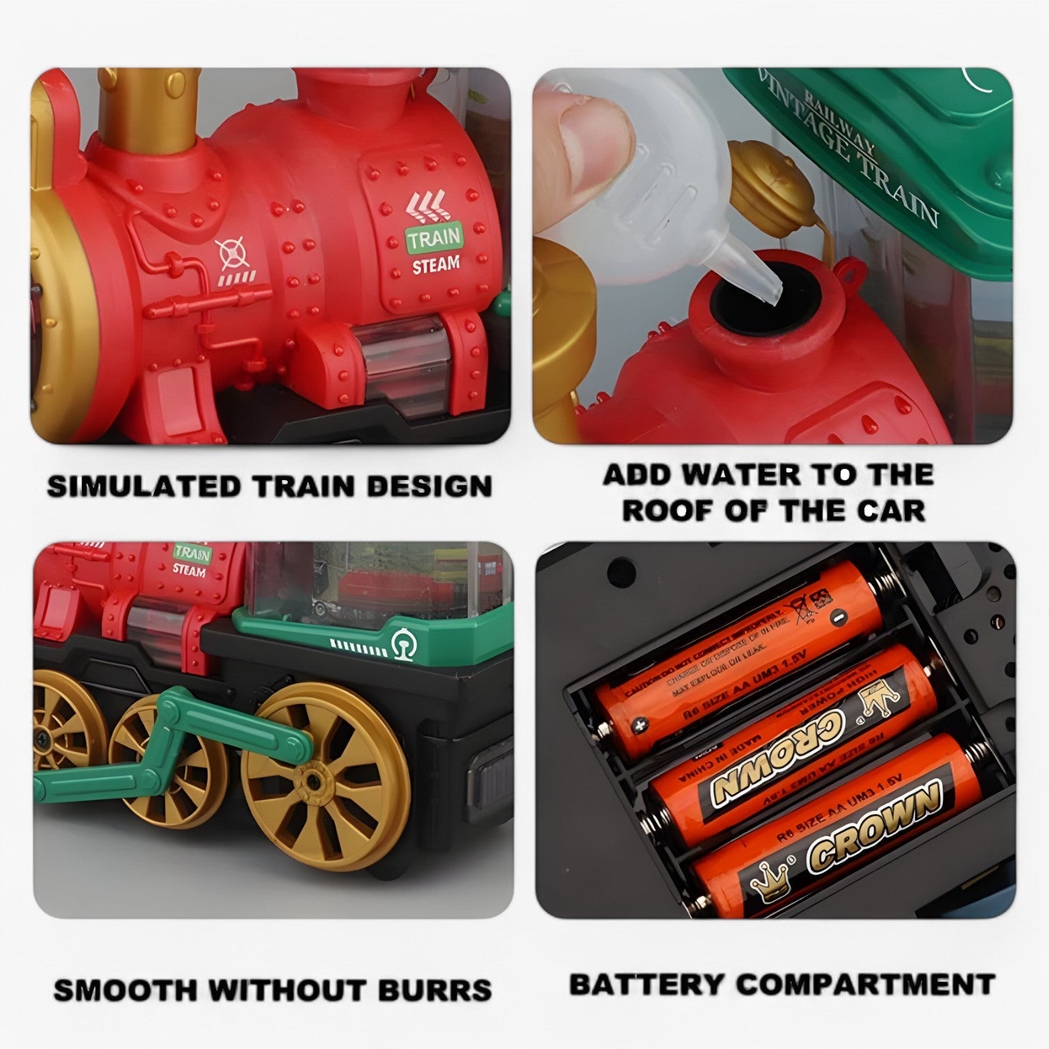 Cosmo | Treno a Vapore Elettrico – Divertimento Realistico per Bambini - - toys toys & gifts toys for kids - Concept Palermo