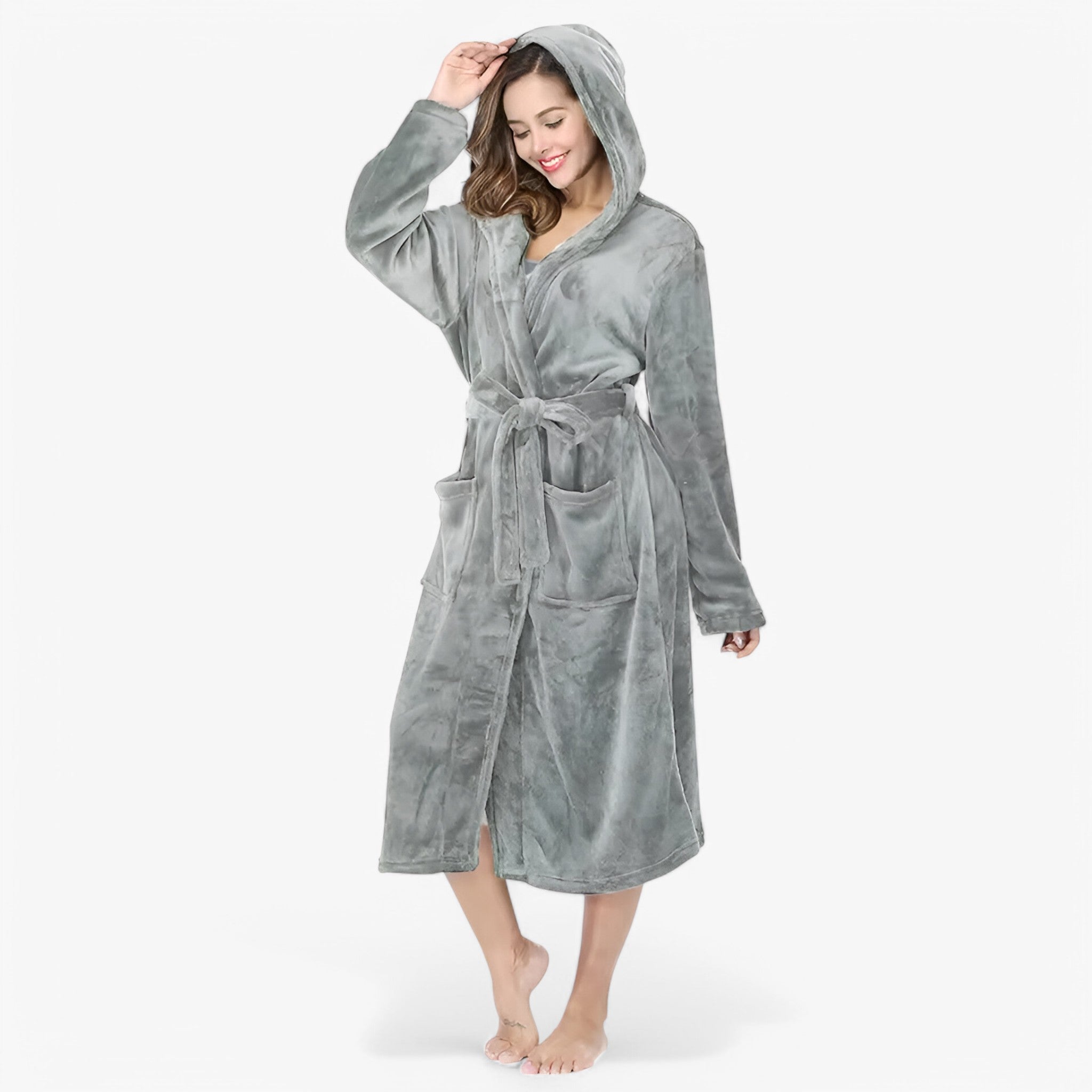 Amalie | Accappatoio in Fleece Morbido e Caldo - - - Concept Palermo