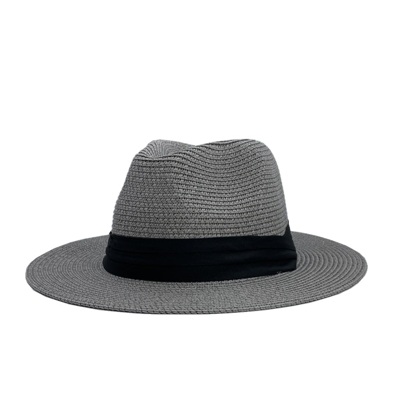 Cappello di paglia panamense - Grigio - hat Hat for girls Sun Hats women hat - Concept Palermo