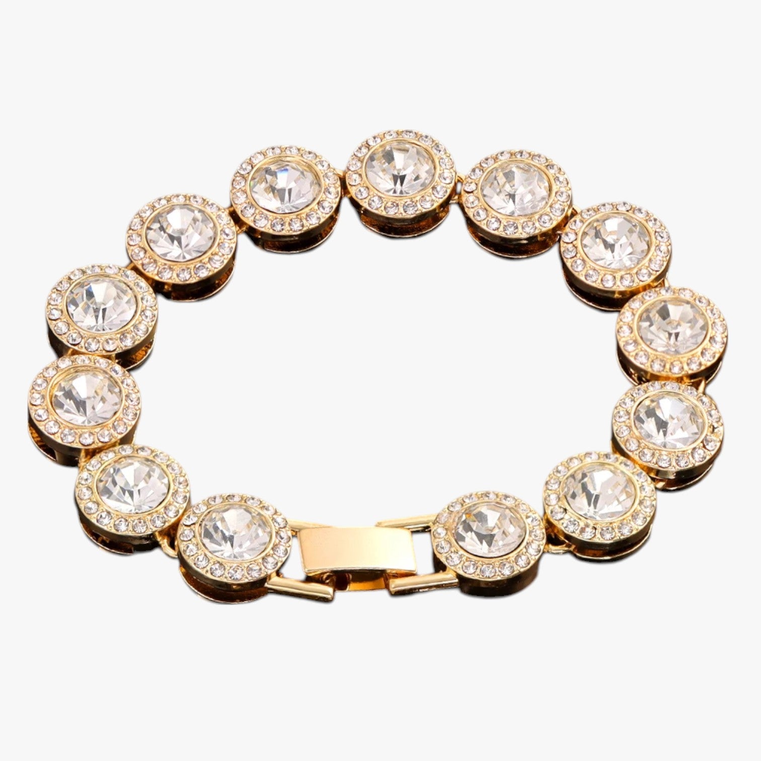 Emery | Bracciale Tennis con Ciondoli Cuore & Cristallo – Eleganza Hip Hop per Ogni Occasione - Oro 3 - BRACELET BRACELET FOR WOMEN BRACELETS bracelets for women women bracelets - Concept Palermo