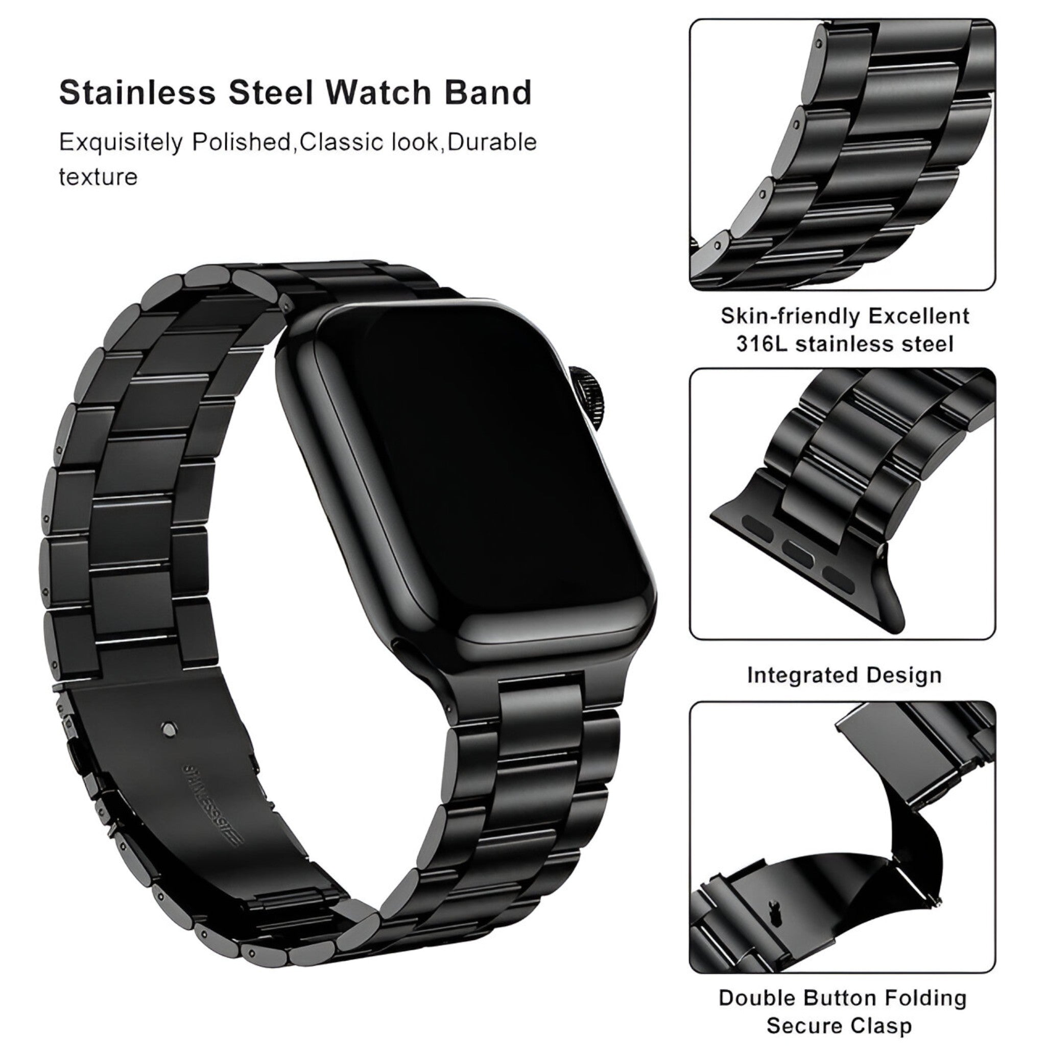 Yannis | Bracciale Elegante in Acciaio per Apple Watch - - - Concept Palermo