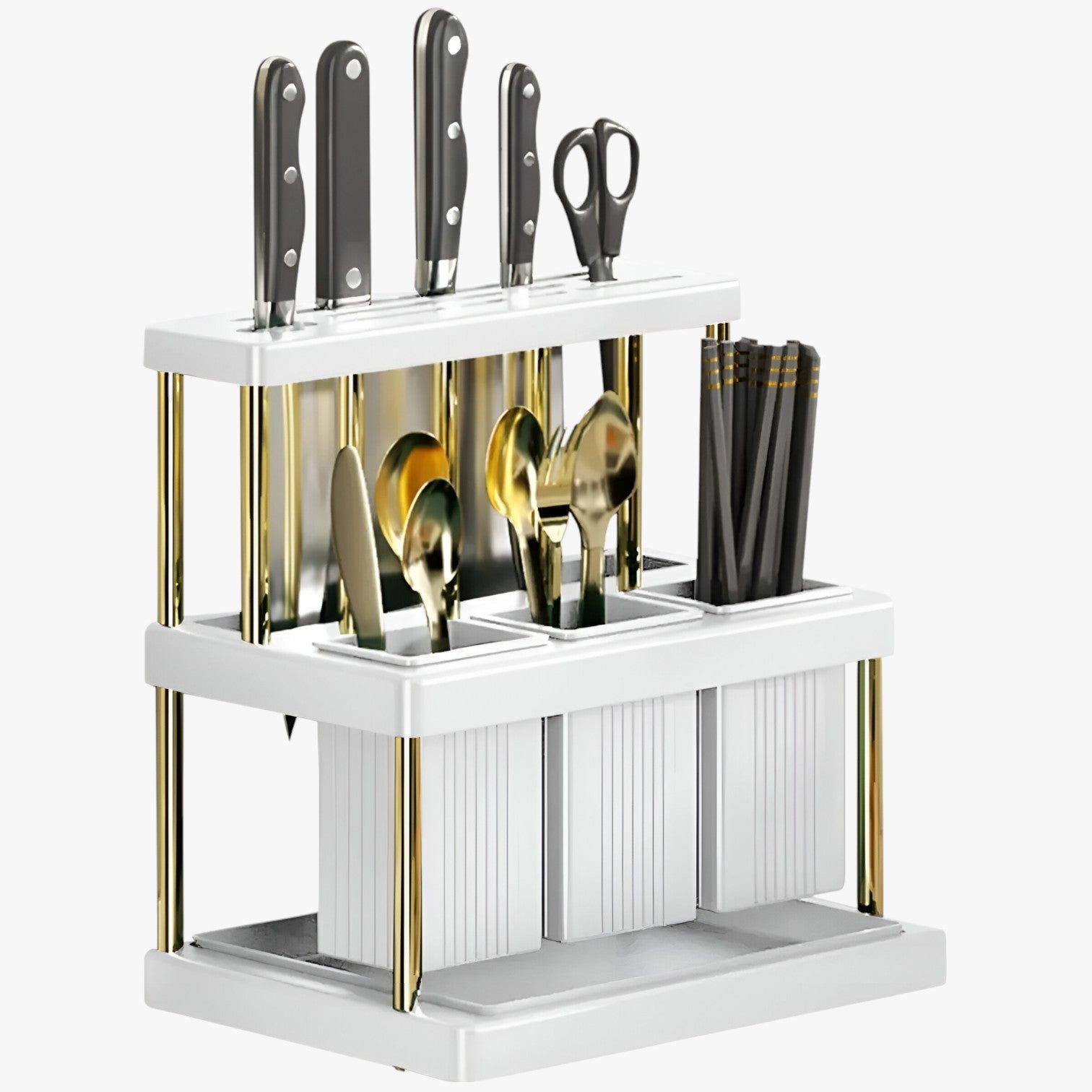 Emmelyn | Organizer da cucina salvaspazio – Tieni il tuo piano di lavoro ordinato - Bianco - Kitchen kitchen accessory kitchen tools kitchen utensil - Concept Palermo