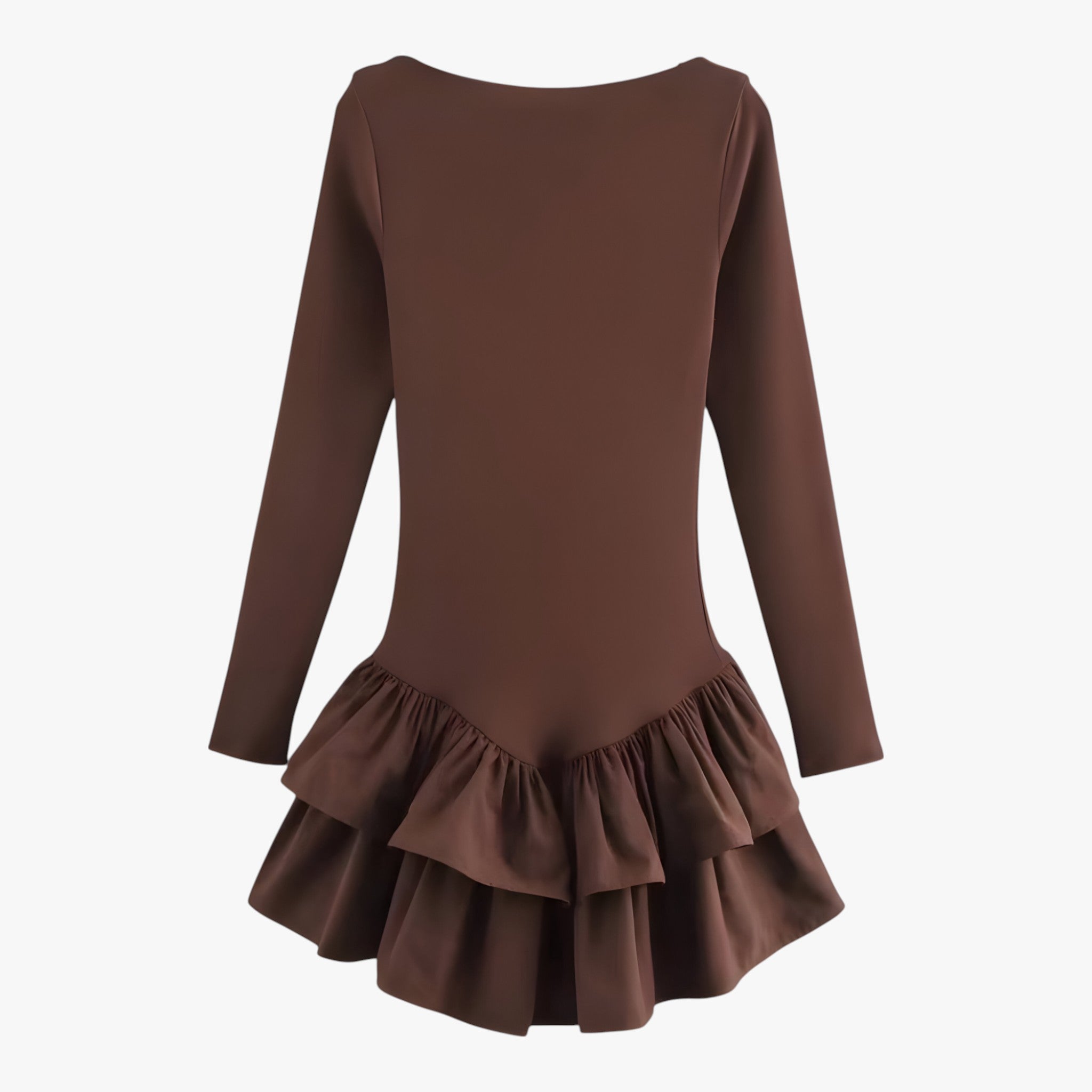 Celeste | Mini abito a maniche lunghe - Tendenza e stile - Marrone - - Concept Palermo