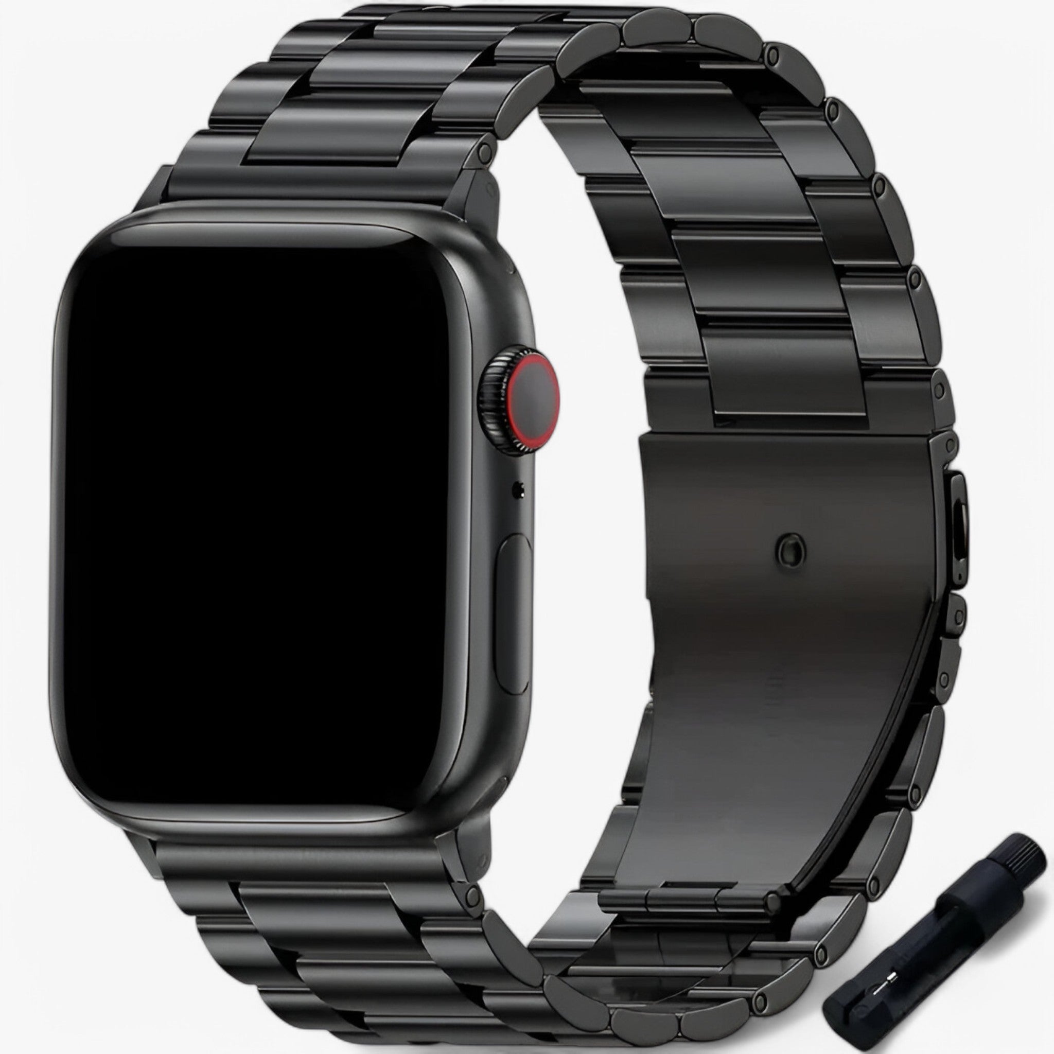 Yannis | Bracciale Elegante in Acciaio per Apple Watch - Nero - - Concept Palermo