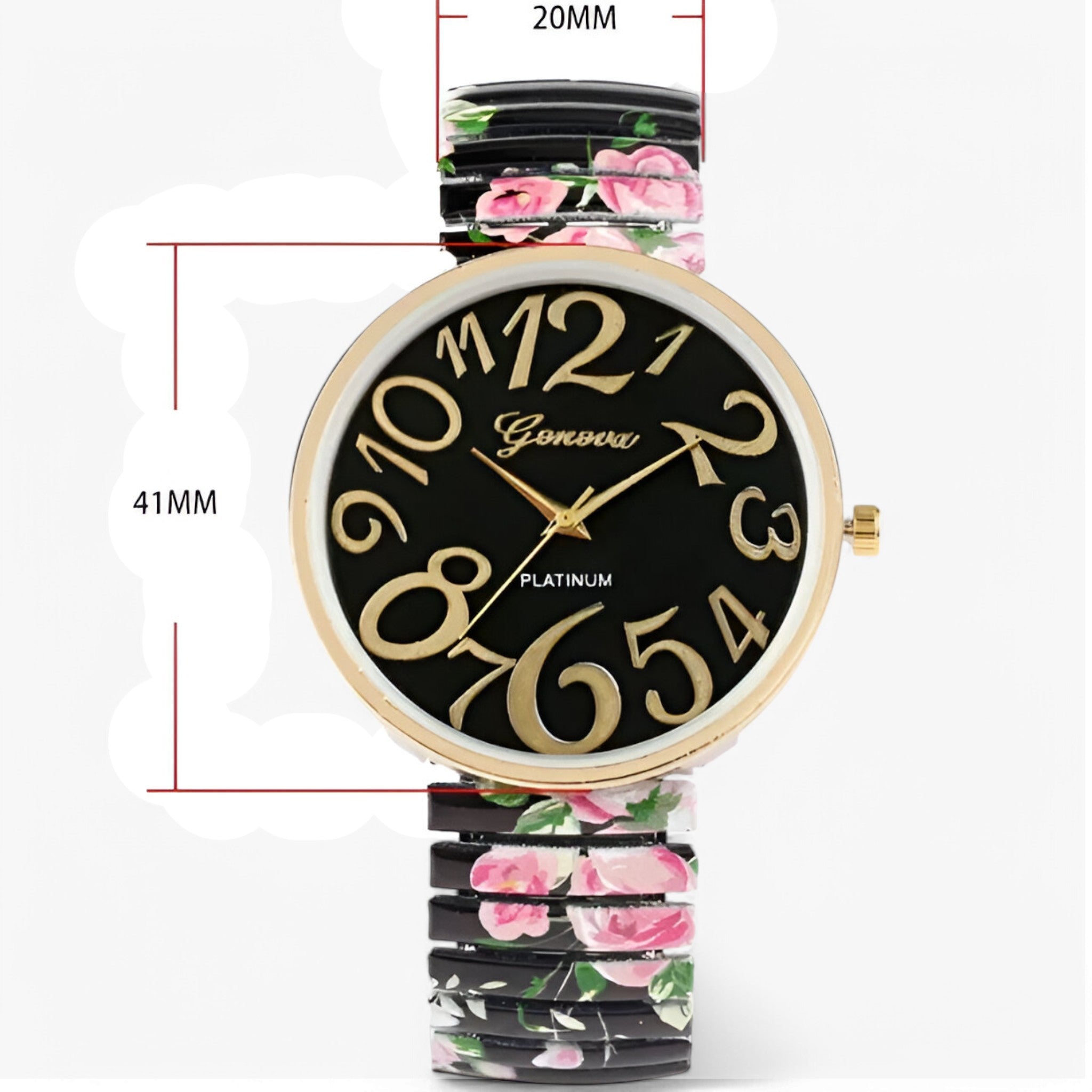 Janine | Orologio da donna con numeri grandi e cinturino elastico - - female watch watch for women - Concept Palermo