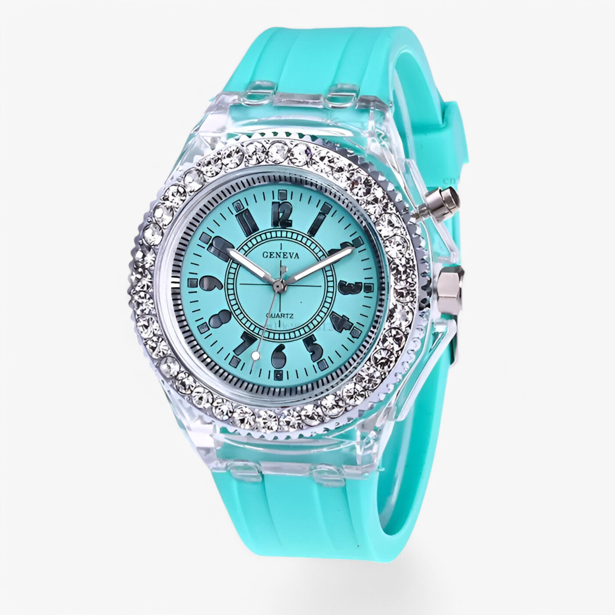 Francis | Orologio gelatinoso con luce LED - Verde chiaro - watch for men watch for women - Concept Palermo