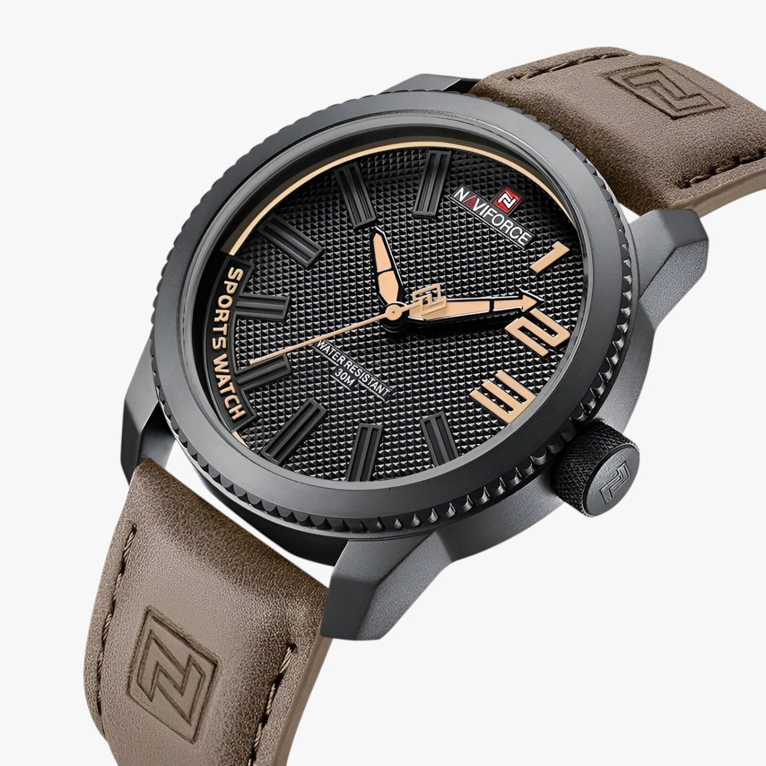 Asher | Orologio sportivo elegante e impermeabile da uomo - marrone scuro - mens watch watch for men watches WATCHES FOR MEN - Concept Palermo