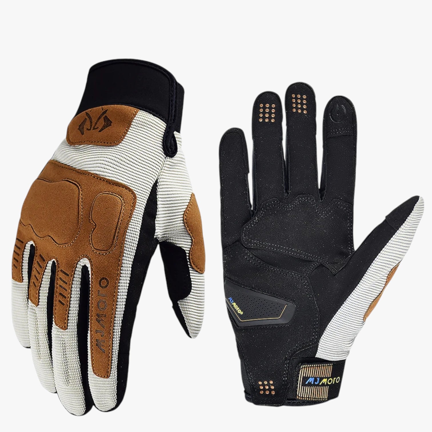 Ezequiel | Guanti Estivi MJMOTO Antivento, Touchscreen e Super Traspiranti - Marrone - gloves gloves for men mens gloves - Concept Palermo