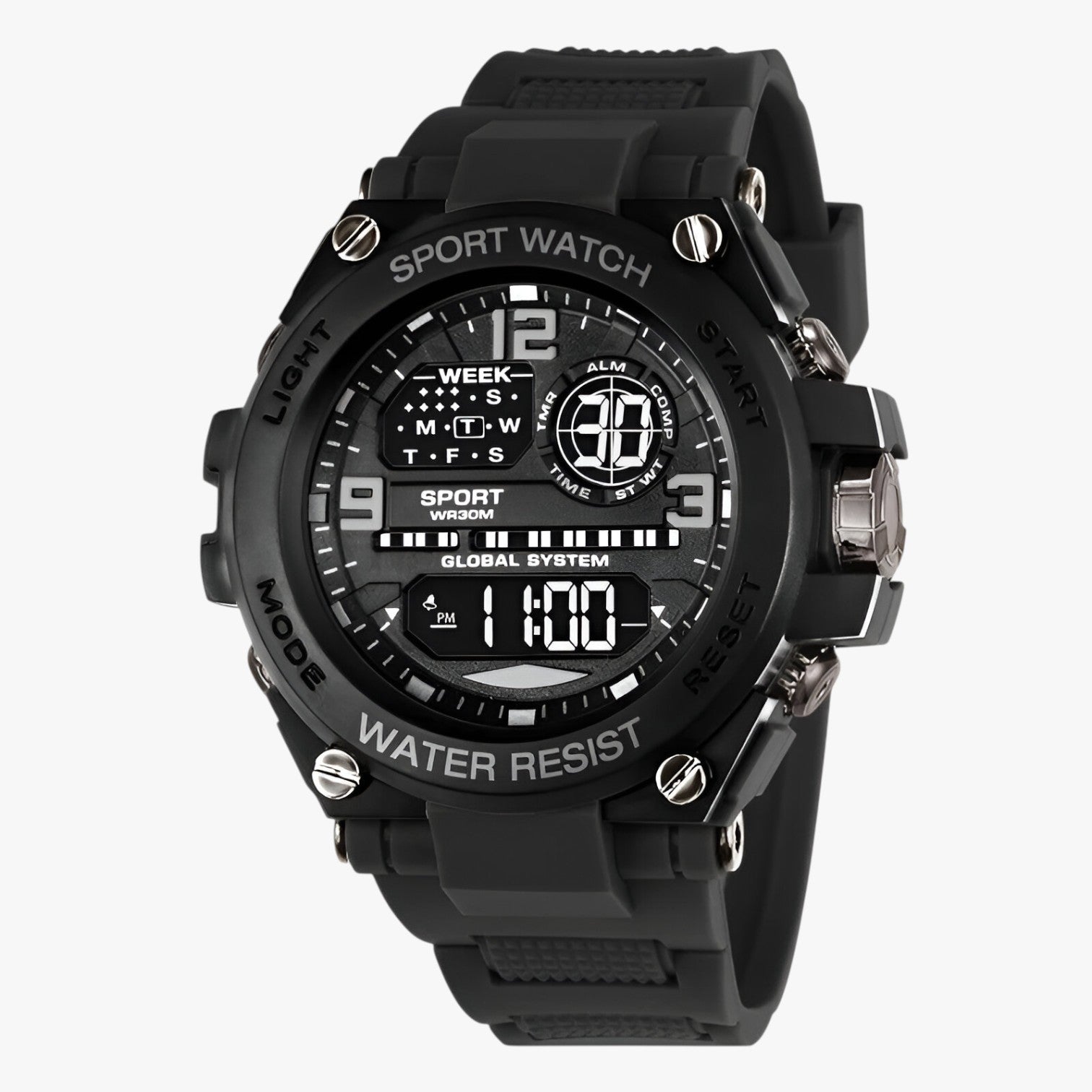 Kevin | Orologio sportivo impermeabile antiurto - Nero No - watch watch for men watches WATCHES FOR MEN - Concept Palermo