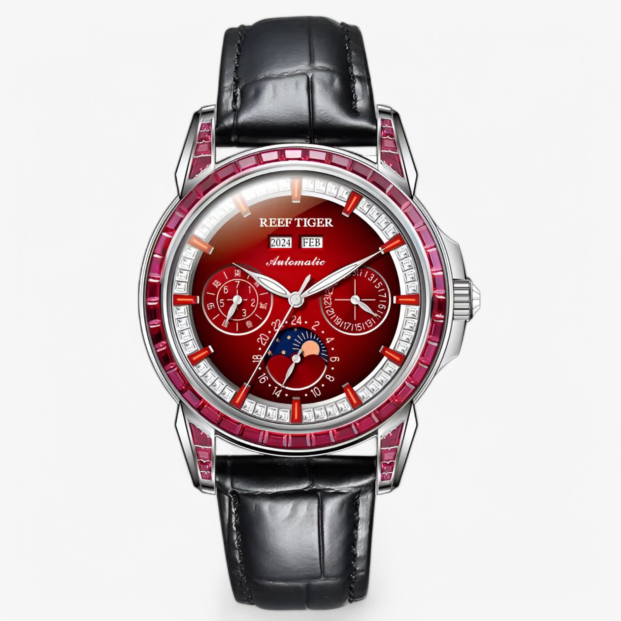 Lars | Orologio meccanico multi-quadrante da uomo - rosso - mens watch watch for men - Concept Palermo