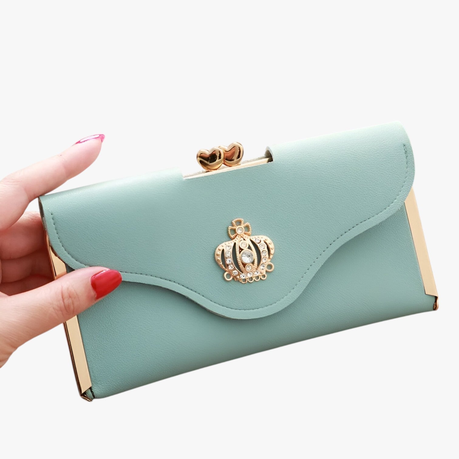 Sheryl | Portafoglio da donna Luxe - Design elegante, ampia suddivisione - Verde - wallet womens wallet - Concept Palermo
